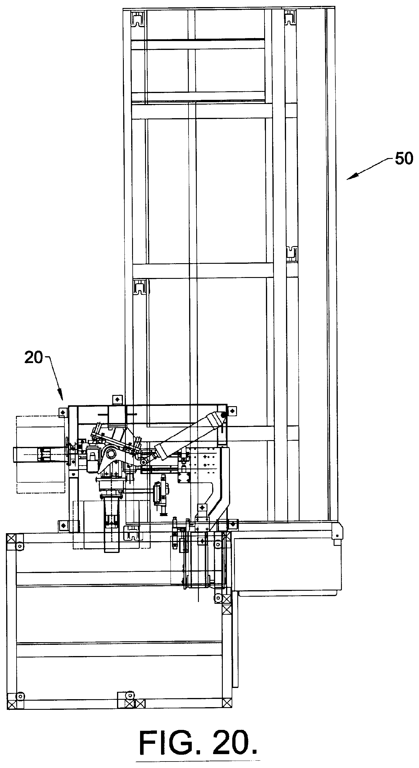 Patent US12129576 Figure 11 – Automated yarn package handling system and method