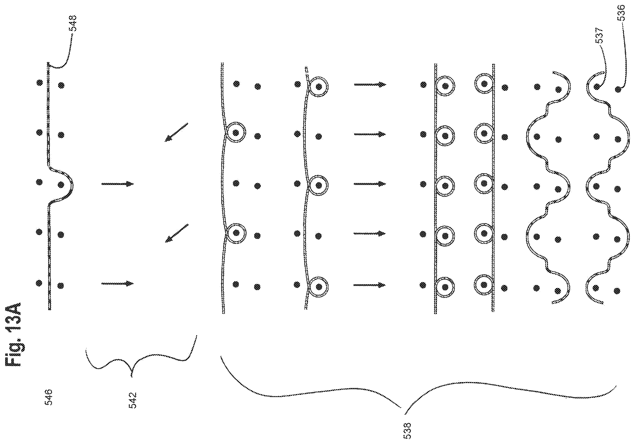 Patent US12129578 Figure 8 – Multiple layer knitted components having multi-bed area