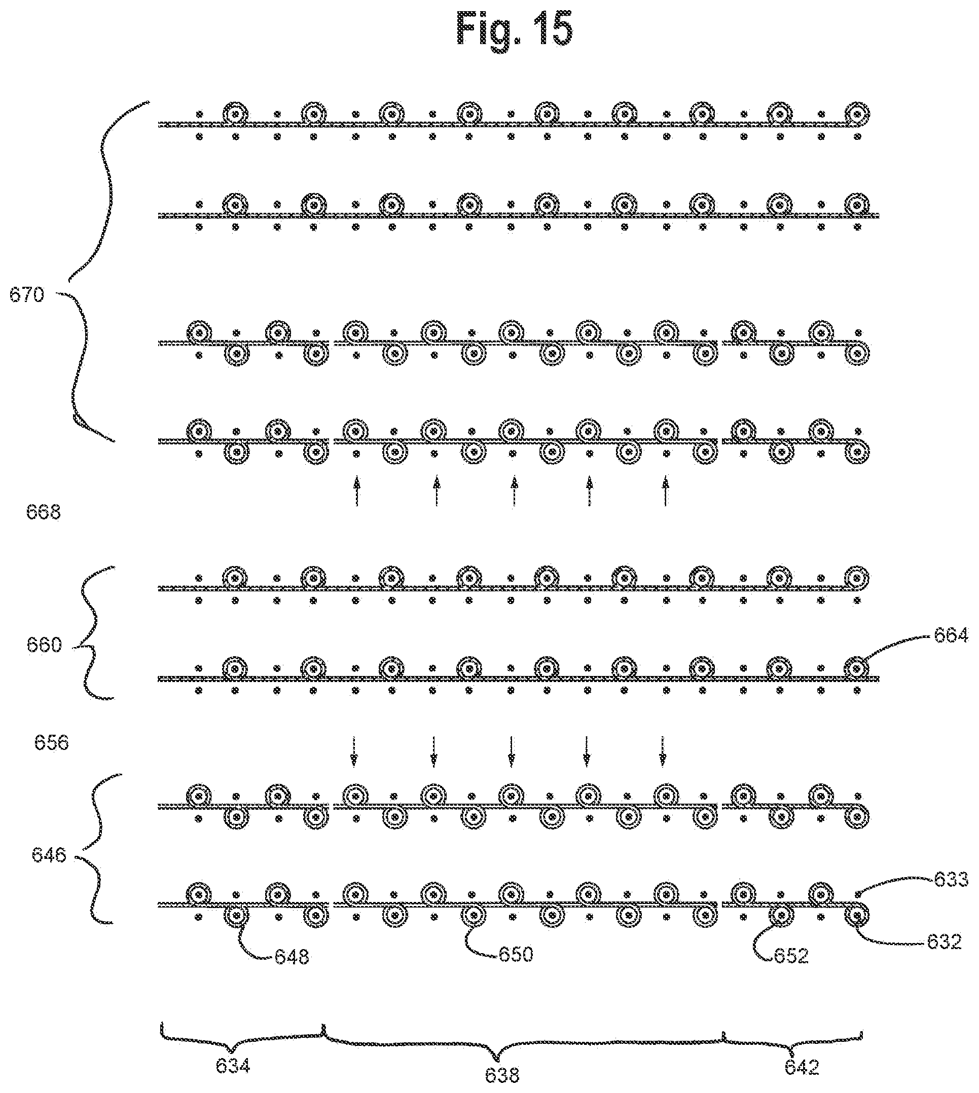 Patent US12129578 Figure 16 – Multiple layer knitted components having multi-bed area