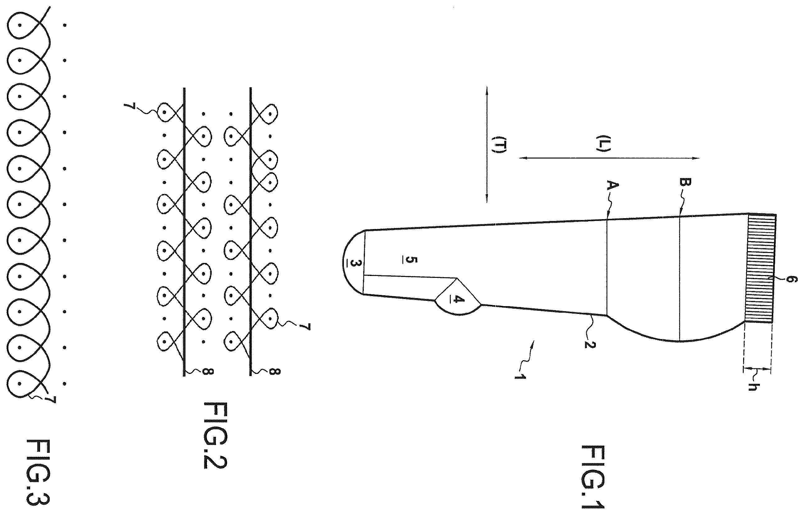 Patent US12129579 Figure 1 – Method for producing a tubular compression item, and item thereby obtained