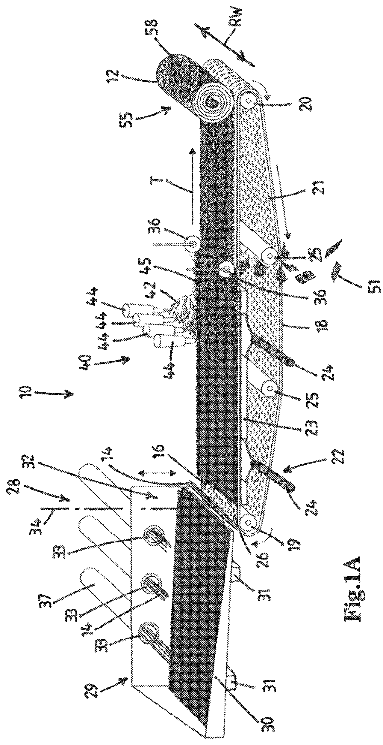 Patent US12129583 Figure 1 – Method and device for producing a ribbon and a thread of bamboo fiber