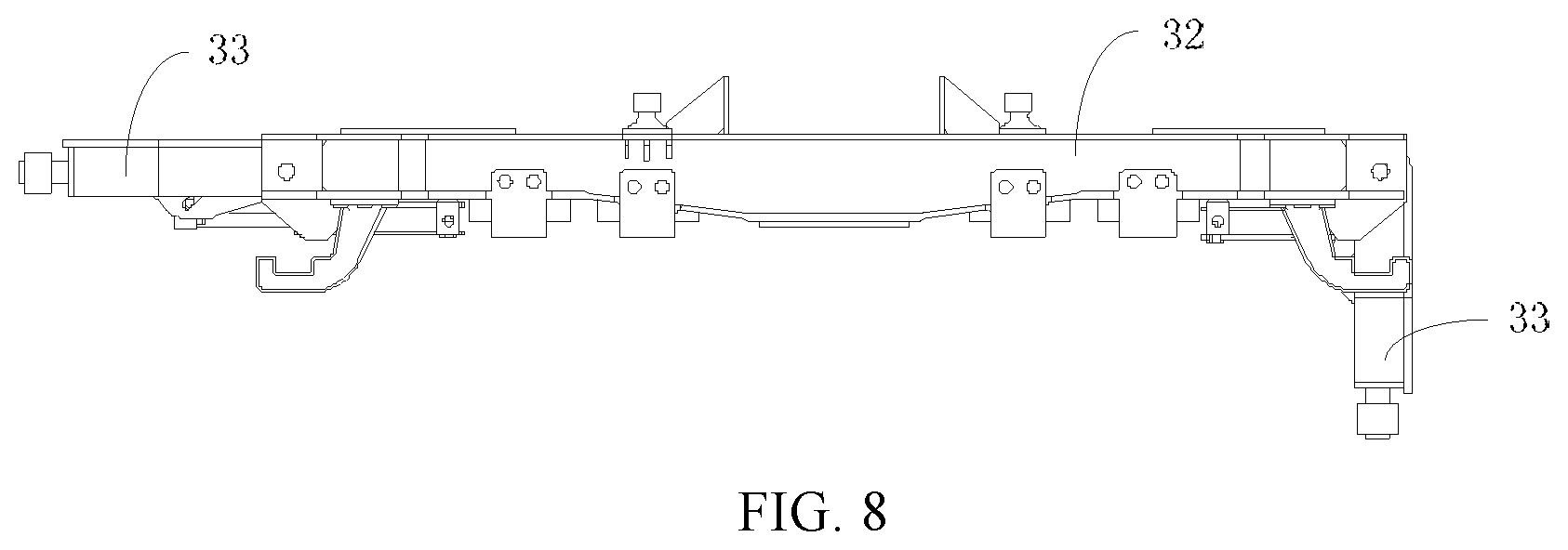 Patent US12129603 Figure 8 – Ground rail transfer device and gauge changing system
