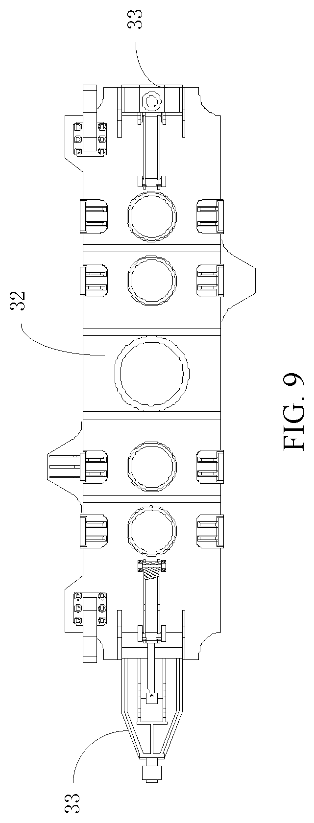 Patent US12129603 Figure 9 – Ground rail transfer device and gauge changing system