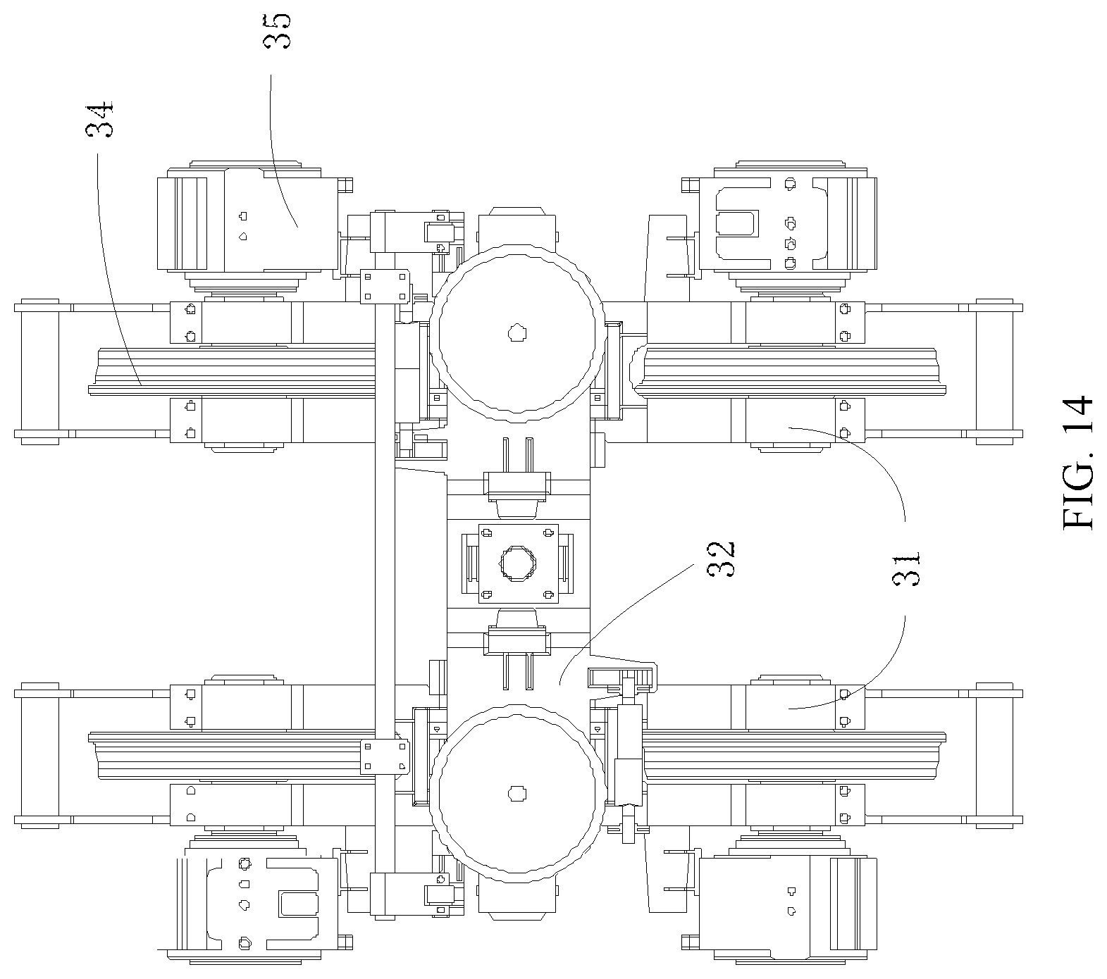 Patent US12129603 Figure 14 – Ground rail transfer device and gauge changing system