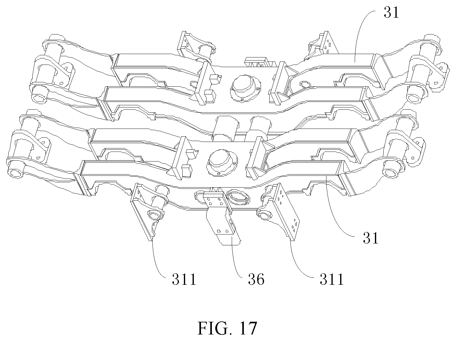 Patent US12129603 Figure 17 – Ground rail transfer device and gauge changing system