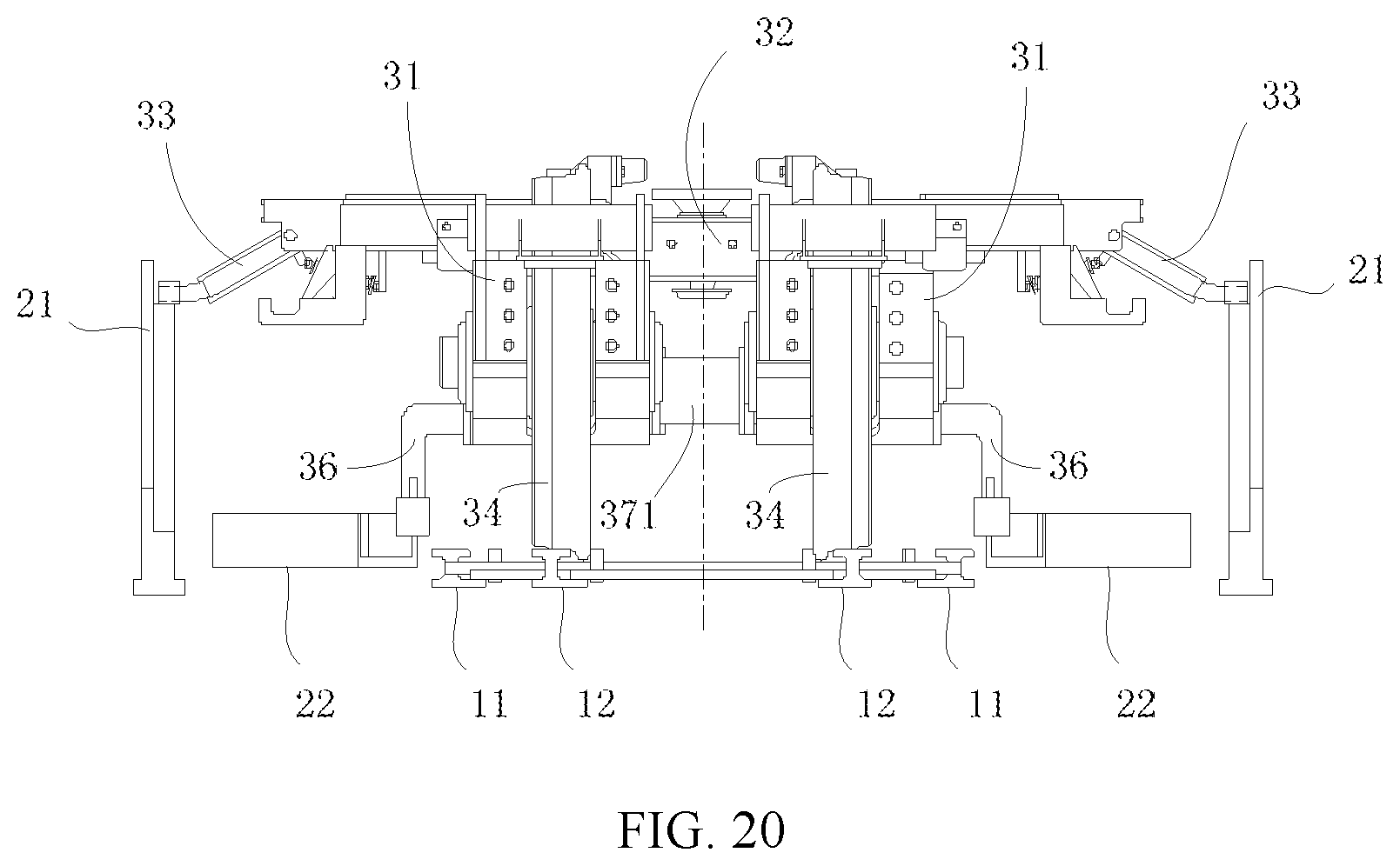 Patent US12129603 Figure 20 – Ground rail transfer device and gauge changing system