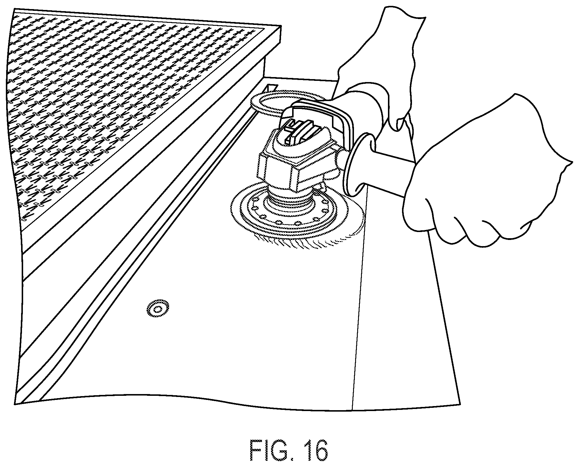Patent US12129605 Figure 16 – Apparatus and method for repairing mats