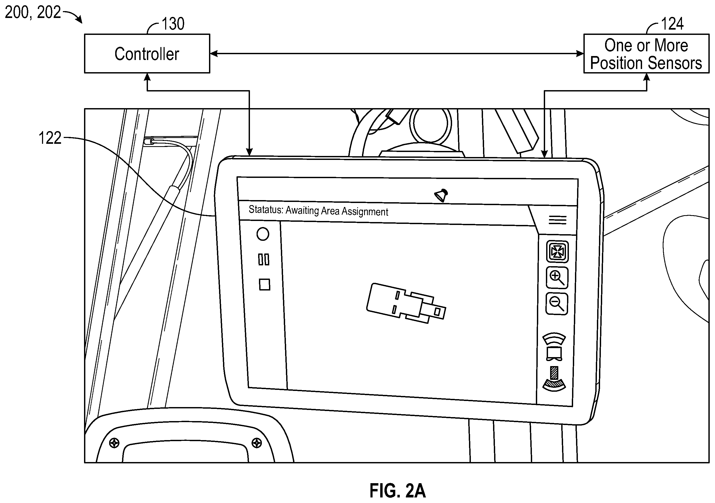 Patent US12129607 Figure 2 – Control system and method for defining and generating compactor work area