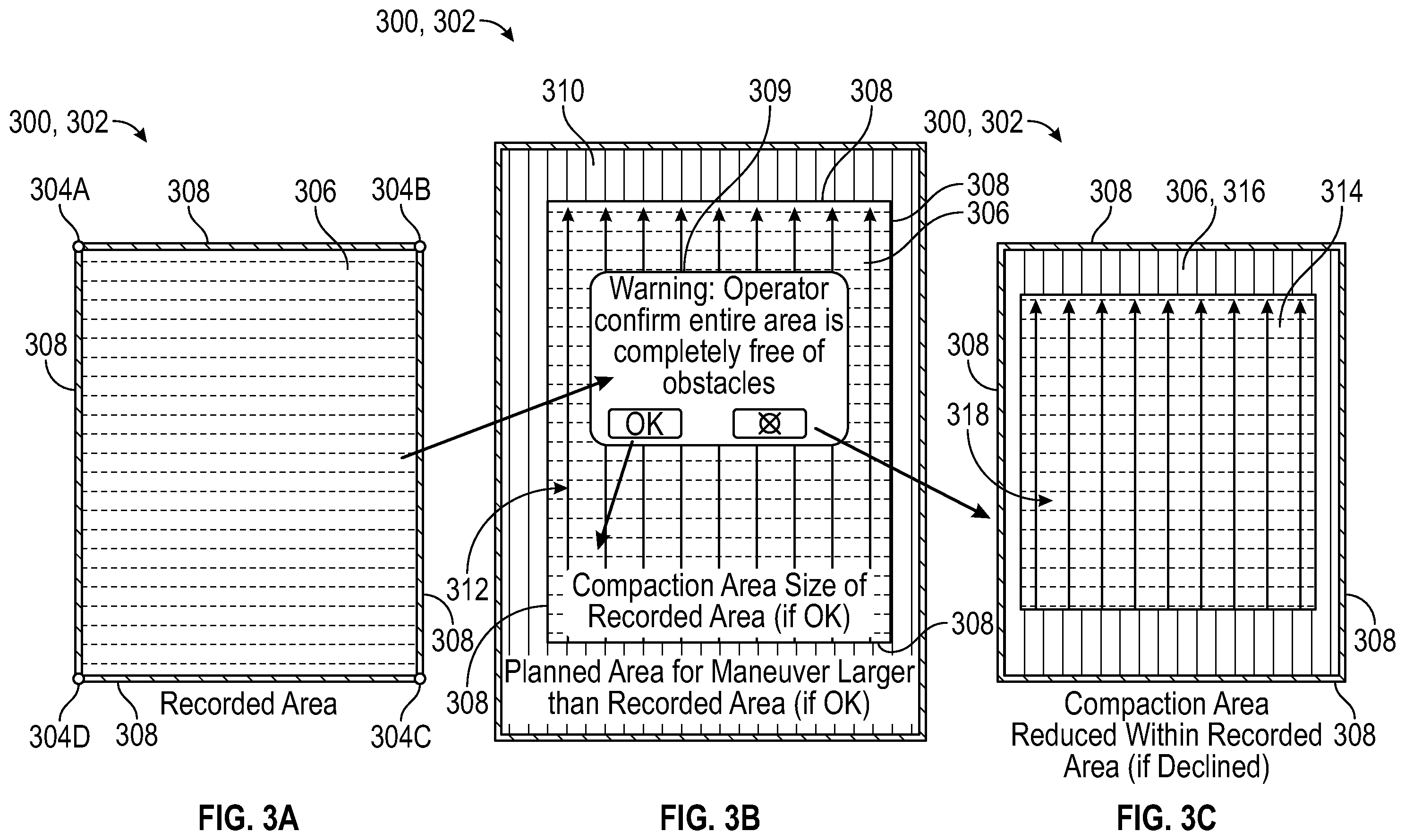 Patent US12129607 Figure 8 – Control system and method for defining and generating compactor work area