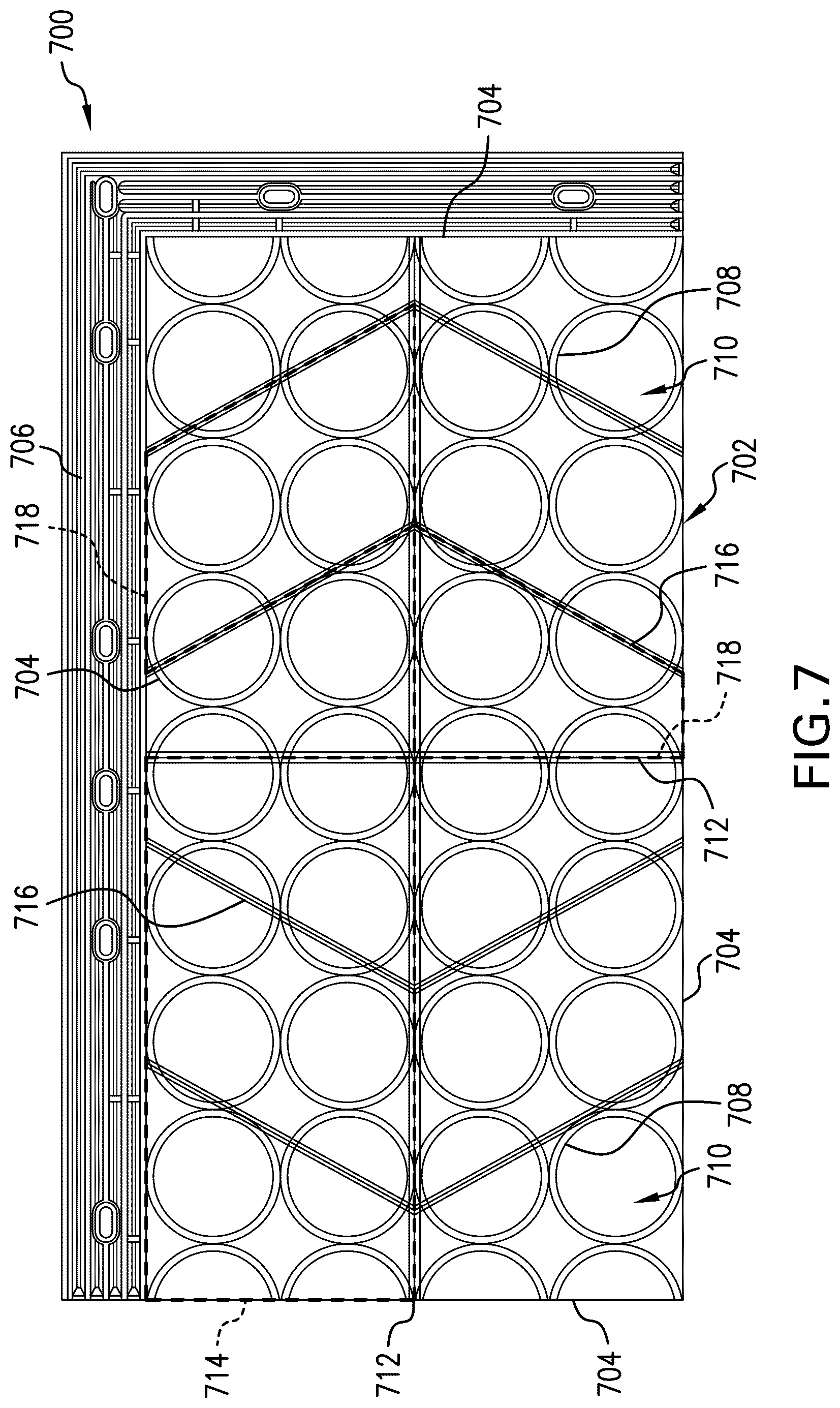Patent US12129608 Figure 7 – Overlapping modular mat systems