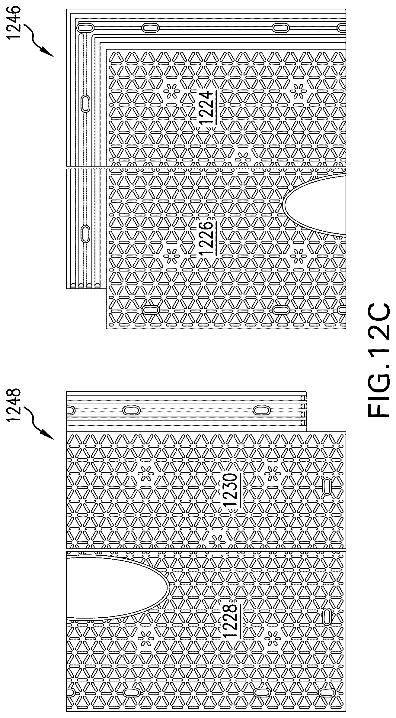 Patent US12129608 Figure 14 – Overlapping modular mat systems