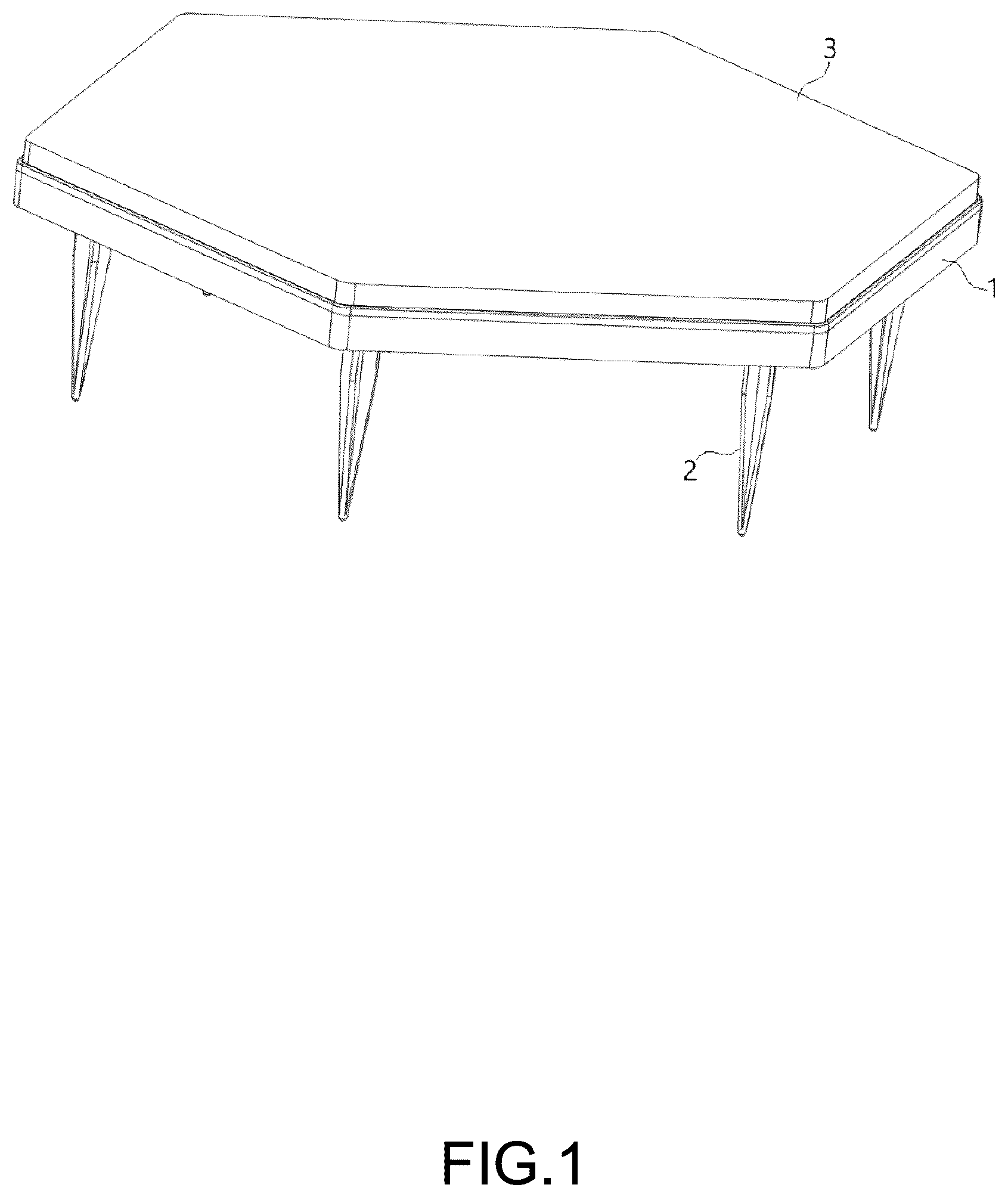 Patent US12129609 Figure 1 – Portable outdoor floor with fixing device