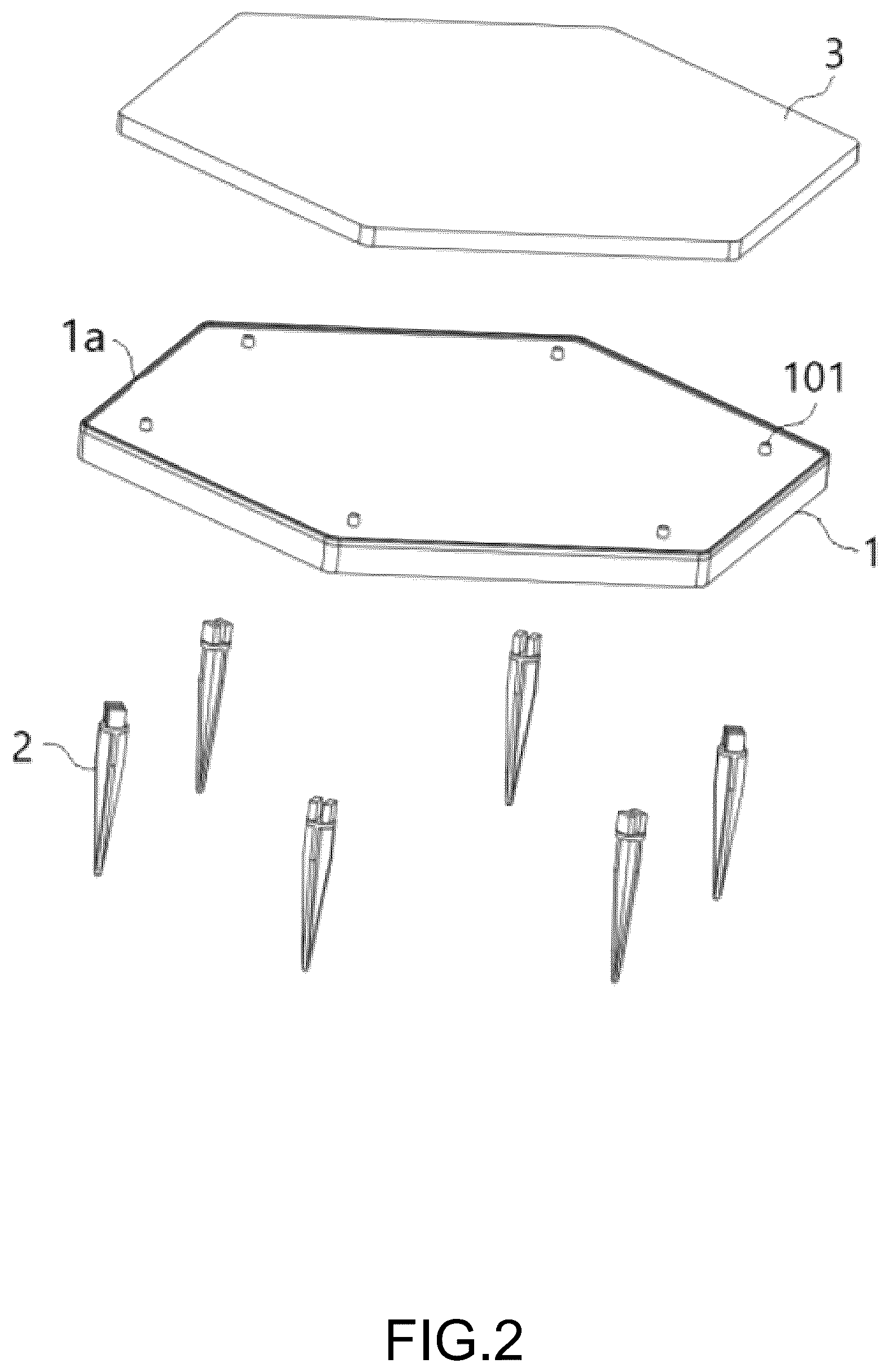 Patent US12129609 Figure 2 – Portable outdoor floor with fixing device