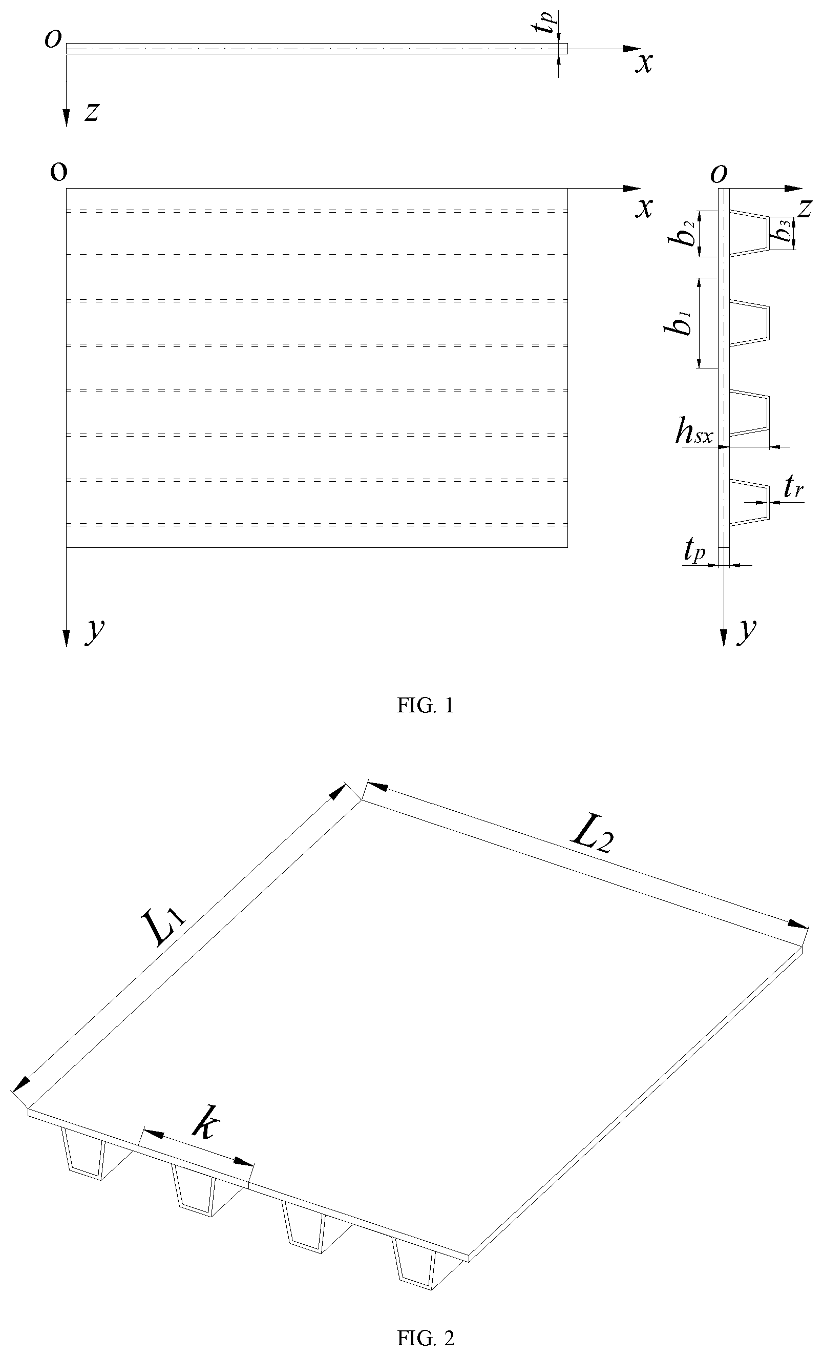Patent US12129610 Figure 1 – Combined plate-beam unit analysis method considering residual stress effect of orthotropic plate