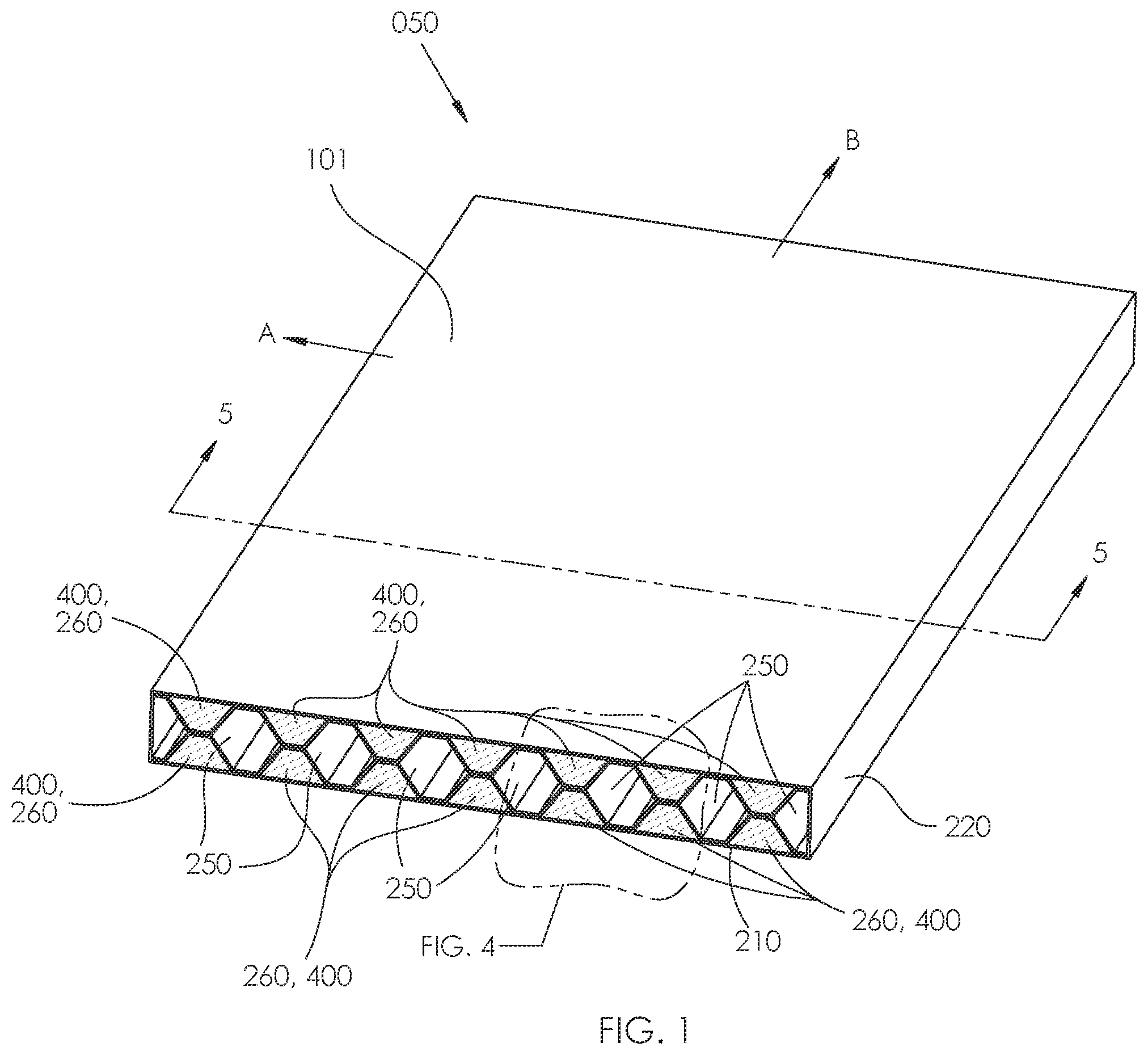 Patent US12129611 — Composite structural panel and method of fabrication — Figure 1