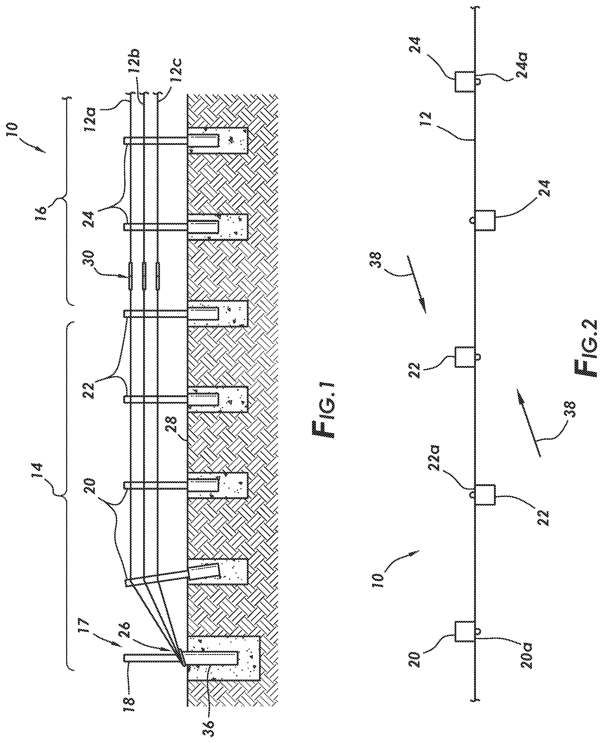 Patent US12129612 Figure 1 – System, method, and apparatus for cable barrier