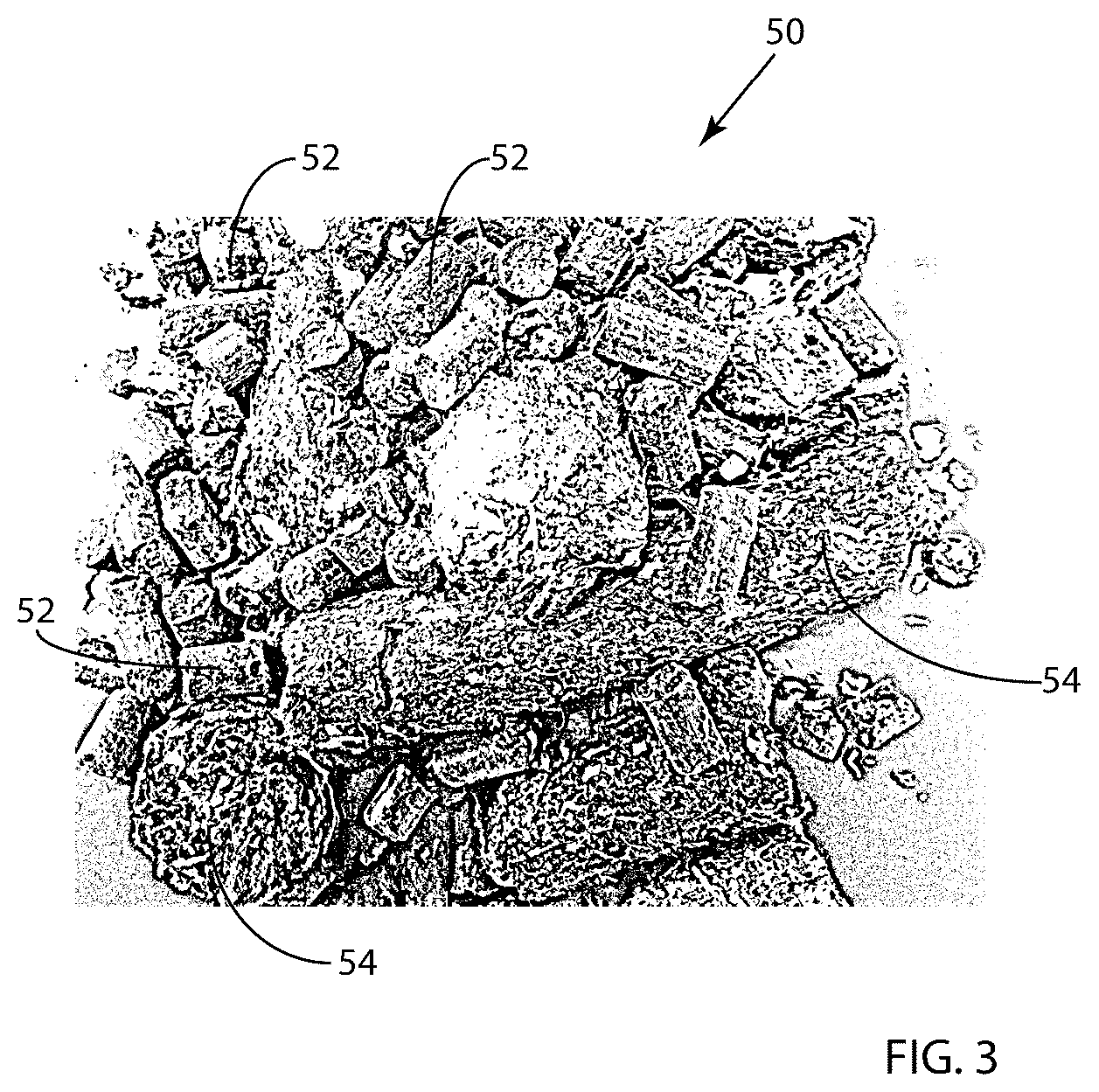 Patent US12129614 Figure 3 – Wall structures with solid-waste fill-material