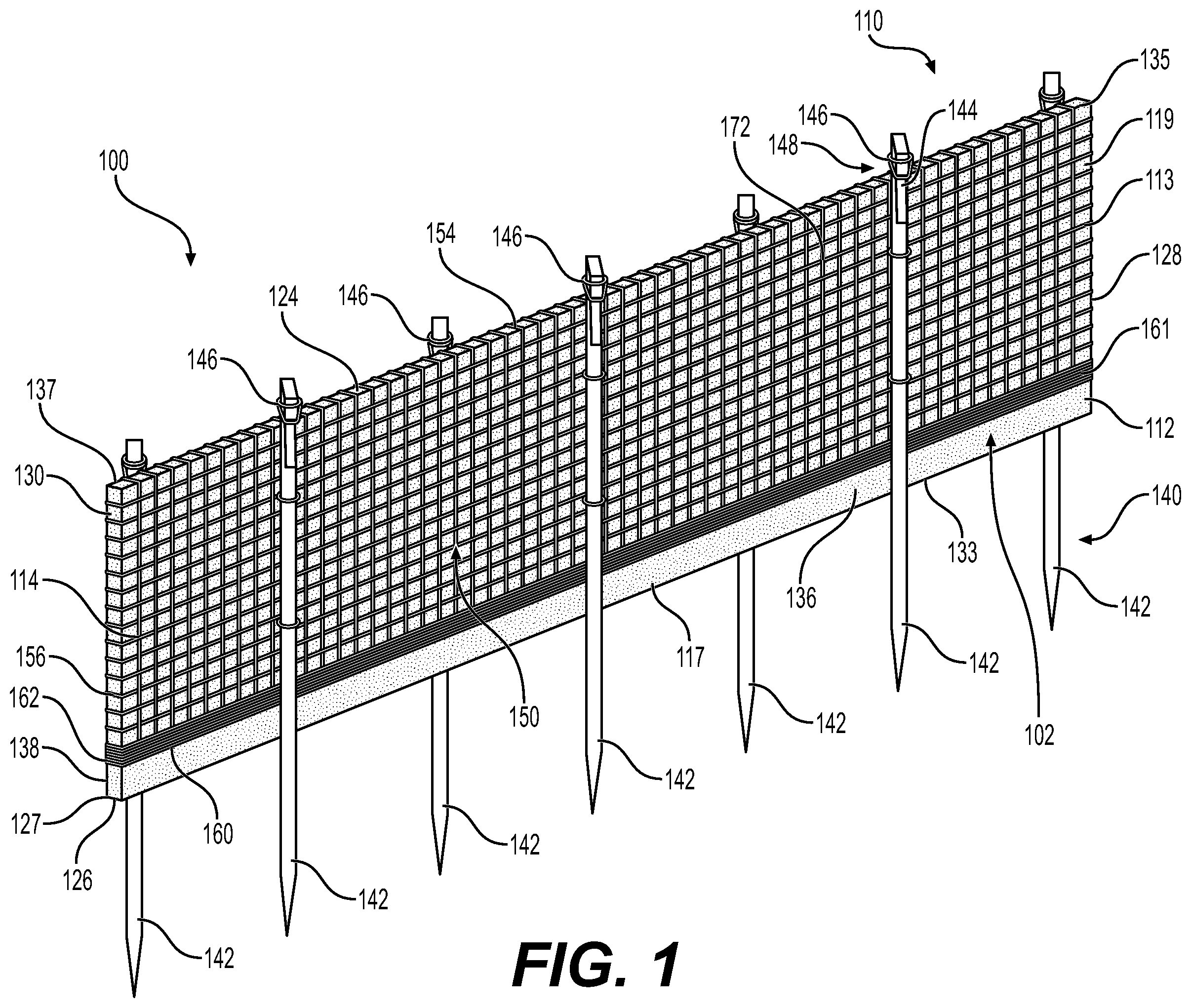 Patent US12129617 Figure 1 – Fiber sheet system