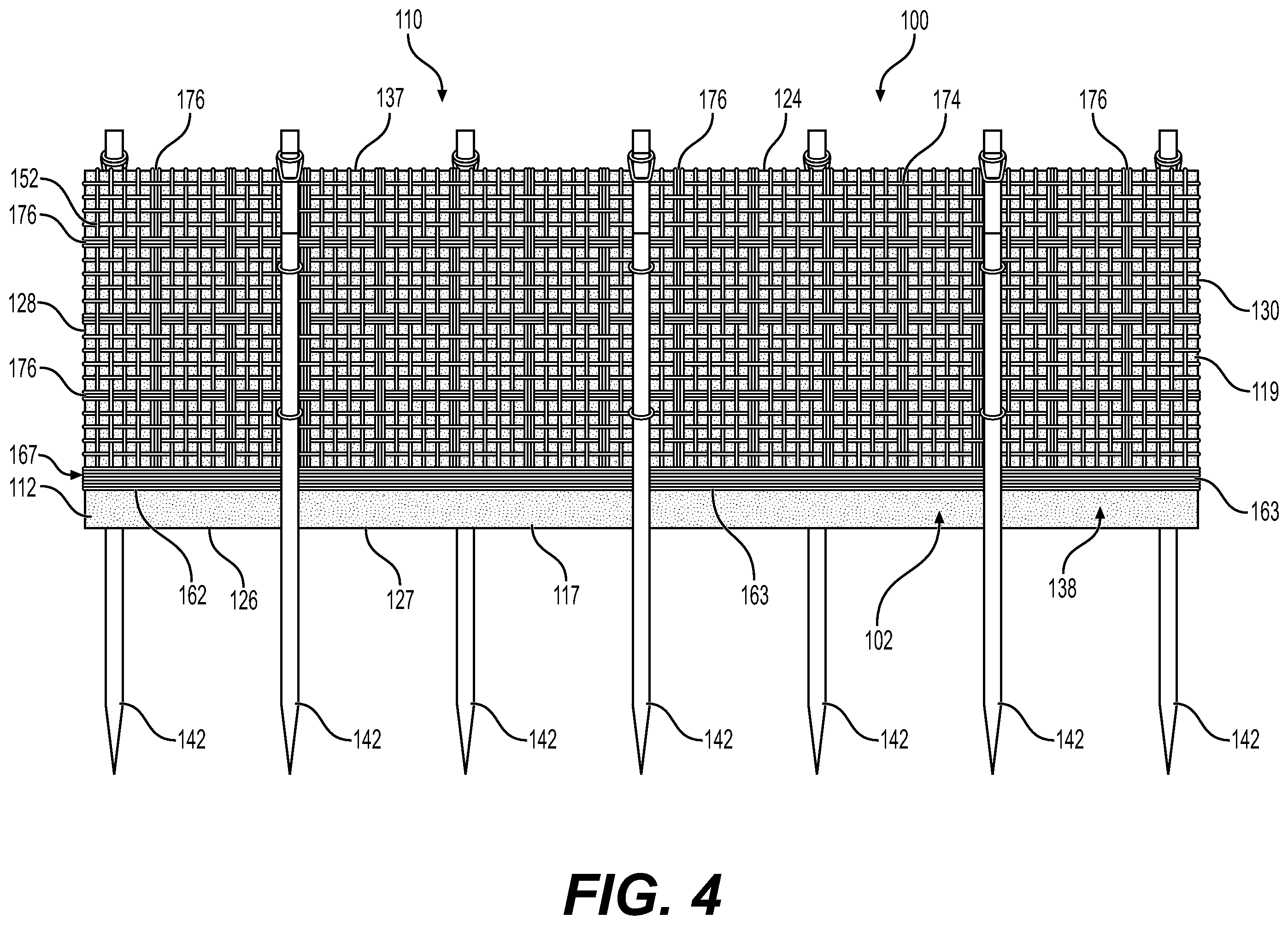 Patent US12129617 Figure 4 – Fiber sheet system