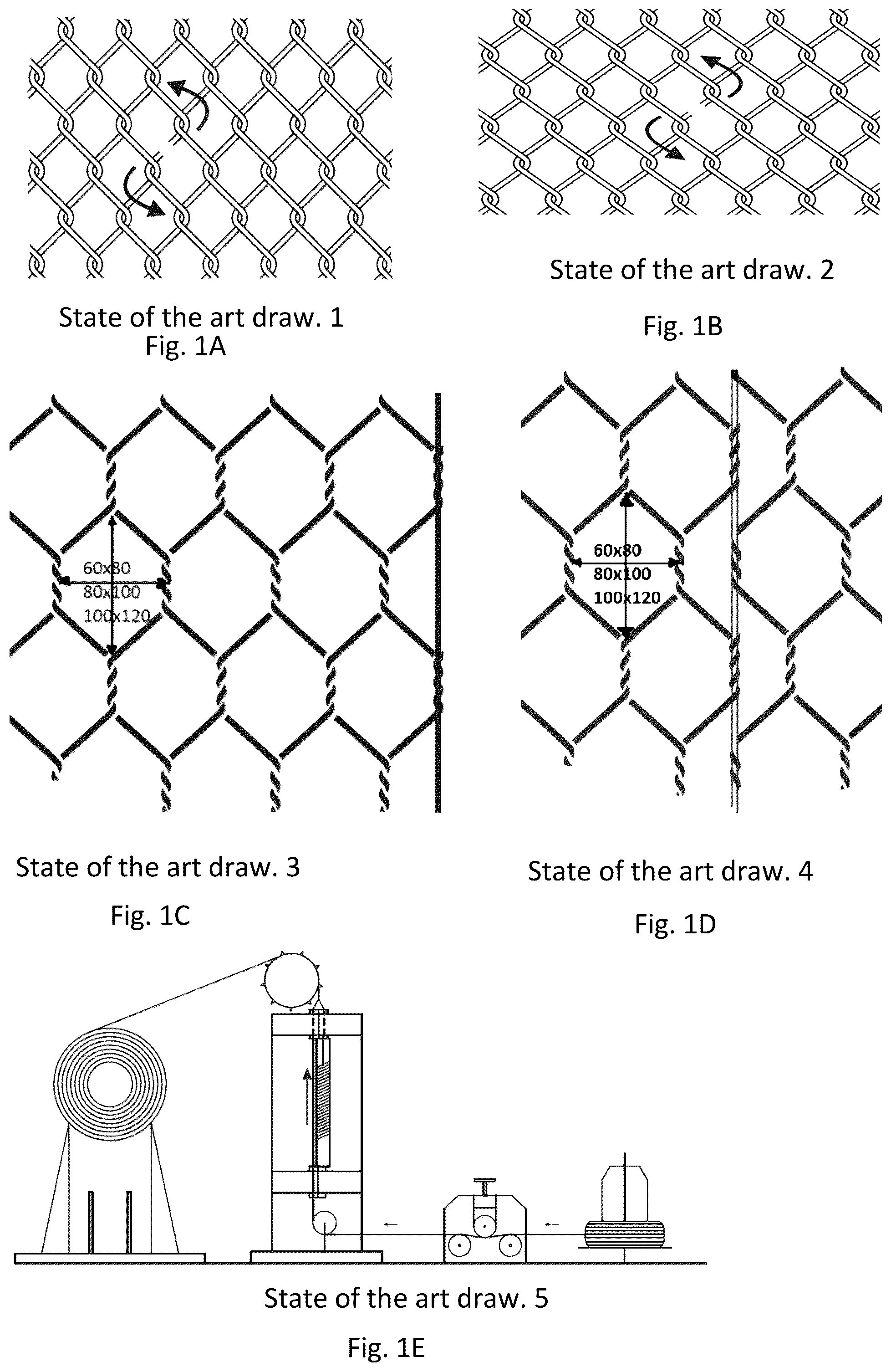 Patent US12129618 Figure 1 – Wire netting, a process and a device for manufacturing the wire netting