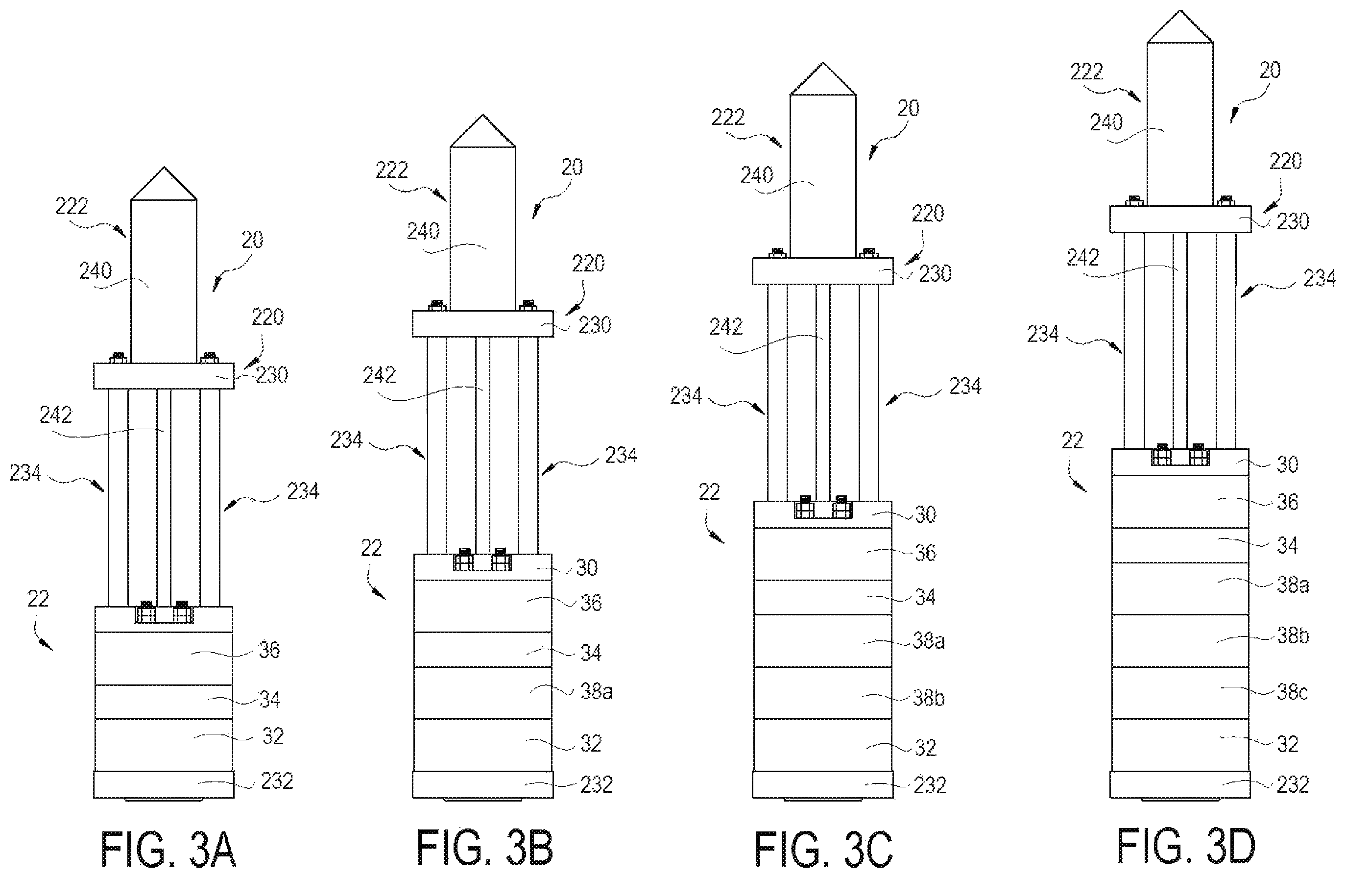 Patent US12129623 Figure 2 – Segmented ram systems and methods for hydraulic impact hammers