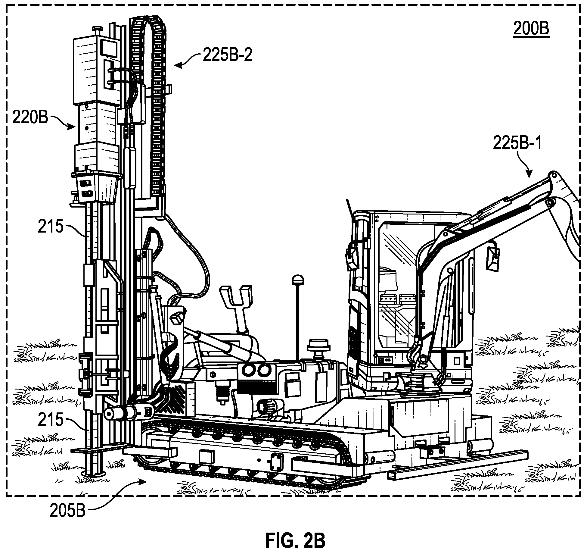 Patent US12129624 Figure 3 – Pile manipulation tool for autonomous pile driver vehicle