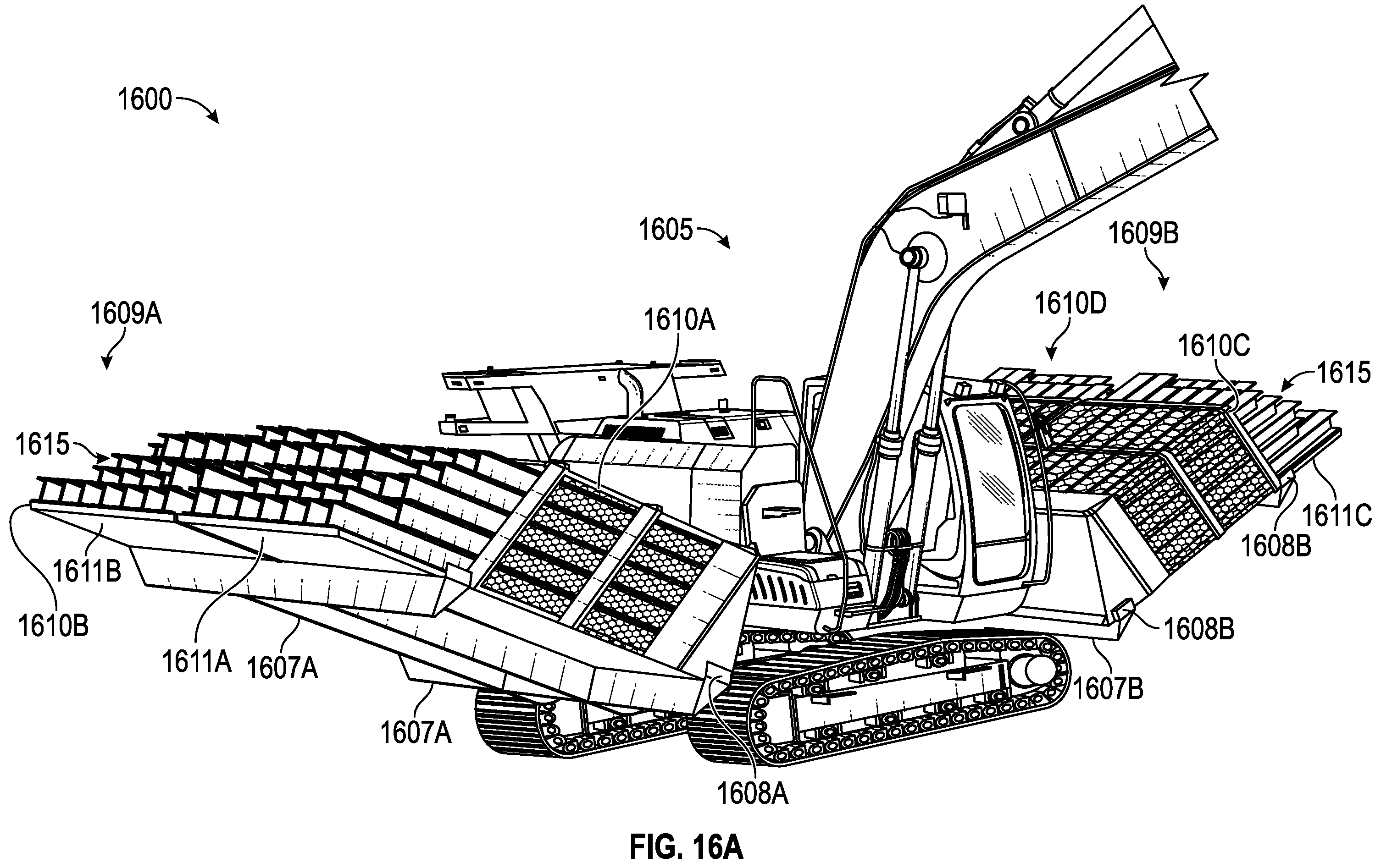 Patent US12129624 Figure 19 – Pile manipulation tool for autonomous pile driver vehicle
