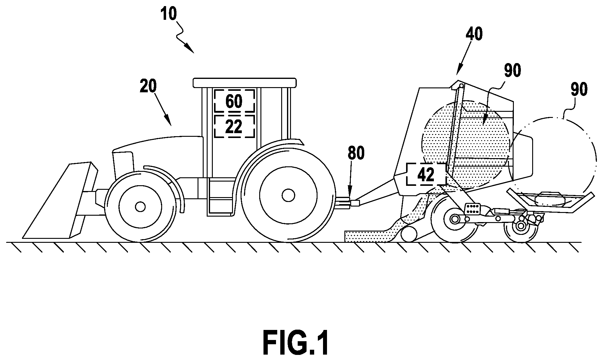 Patent US12129626 Figure 1 – System and method for controlling operation of a work machine
