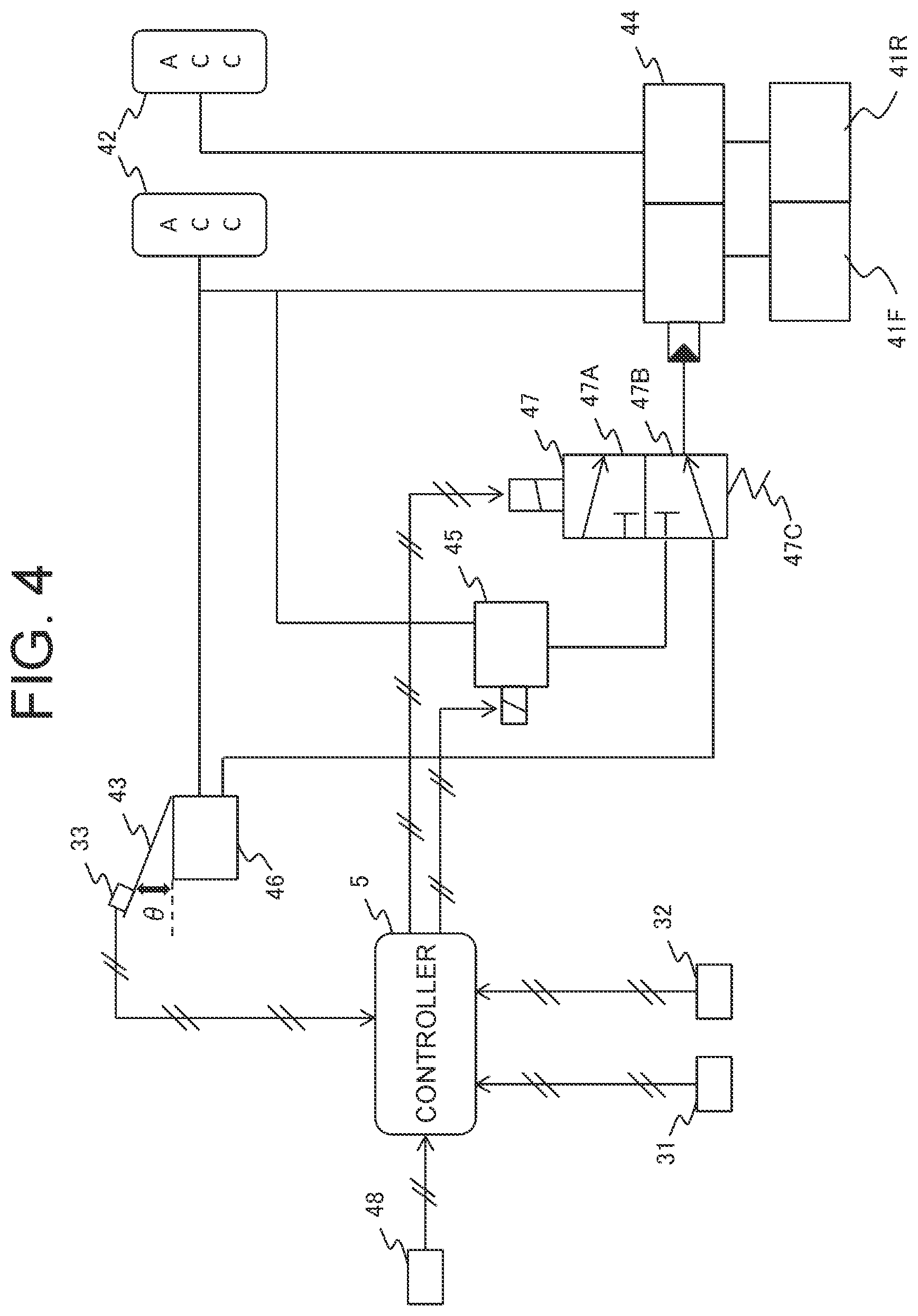 Patent US12129627 Figure 4 – Work vehicle