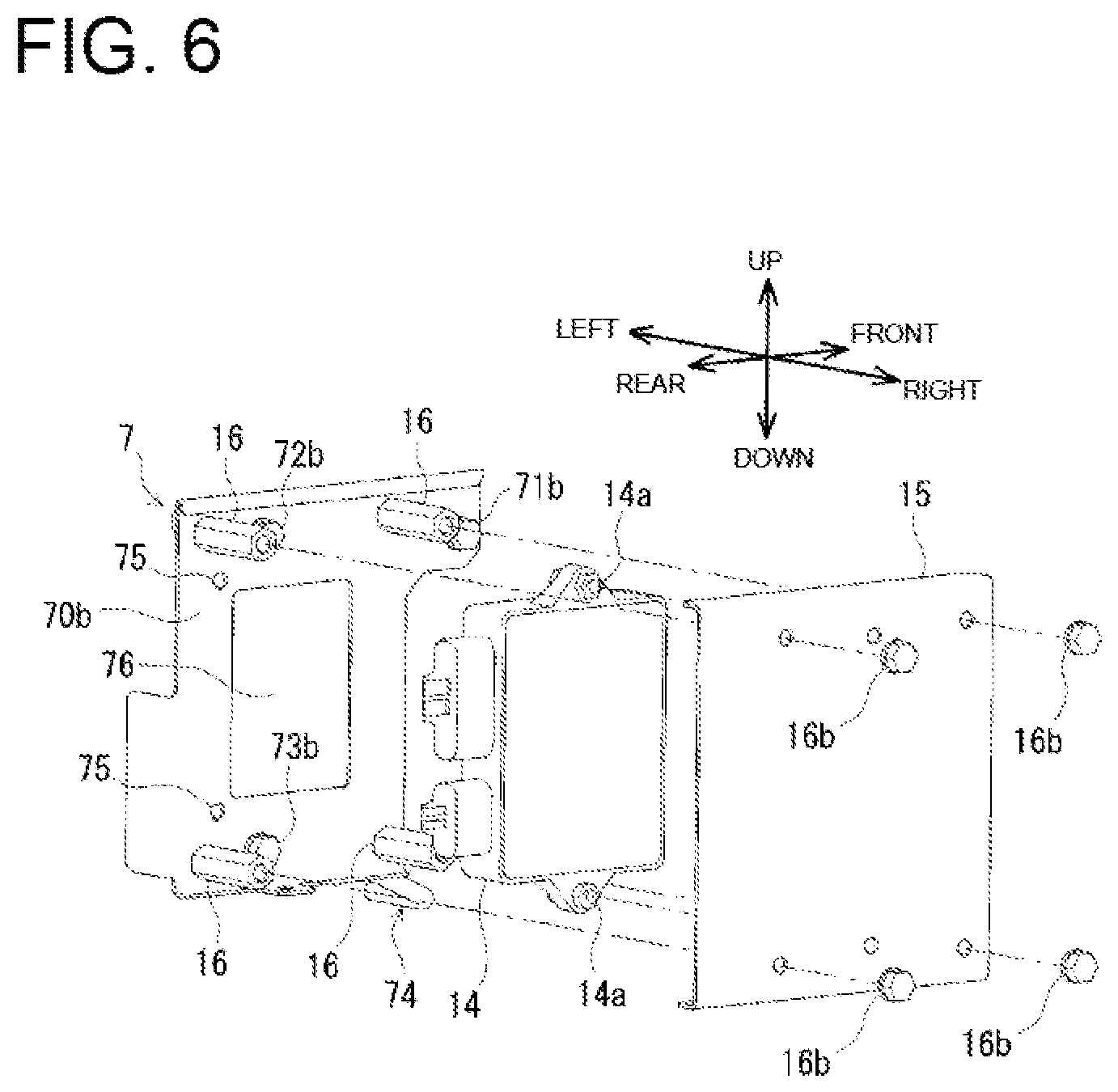 Patent US12129630 Figure 6 – Installation structure of electric component and hydraulic hose for working machine