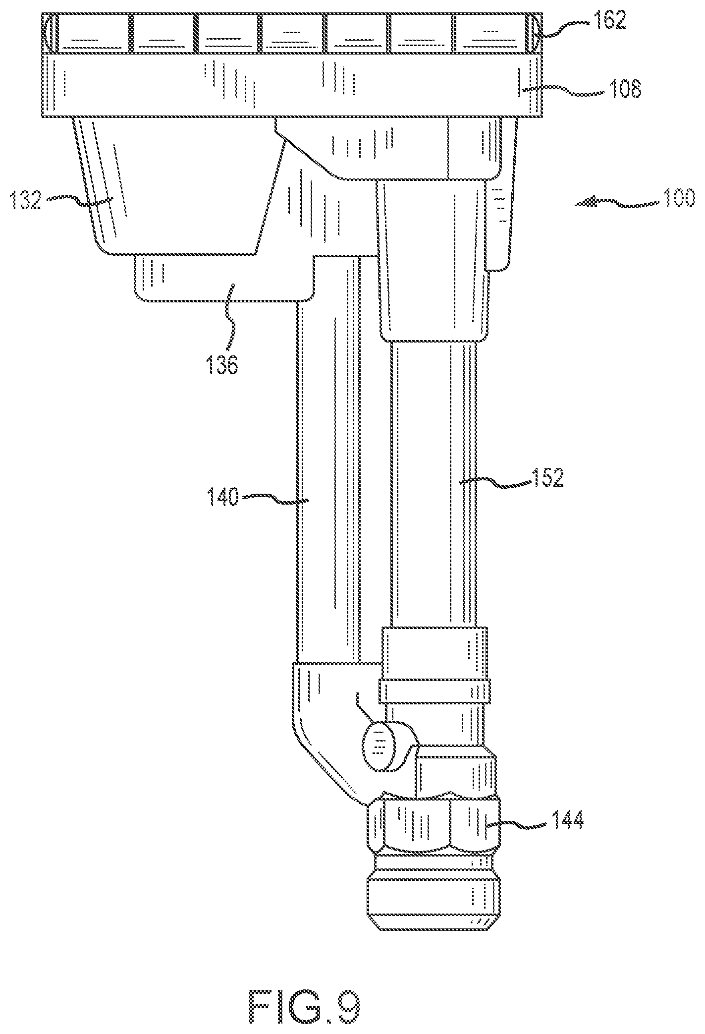 Patent US12129631 Figure 7 – Hydrant enclosure with integral faucet