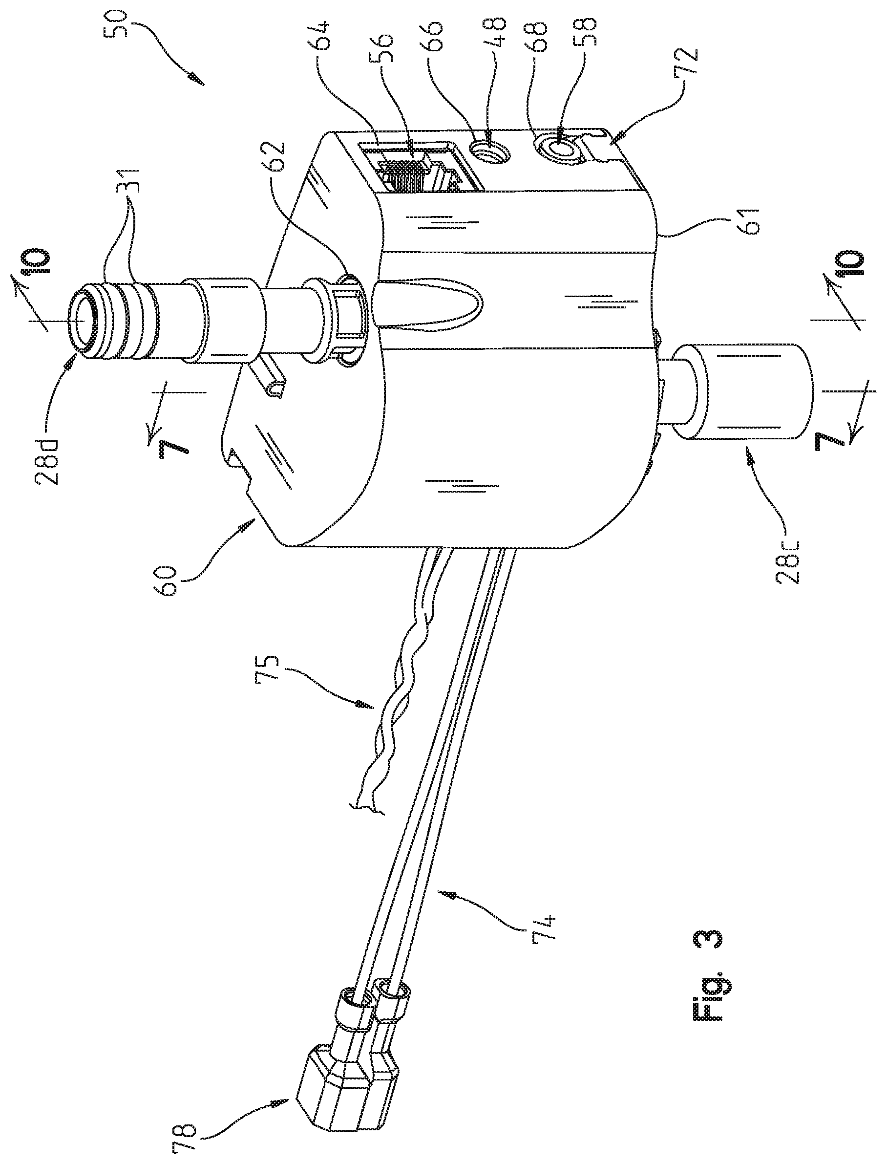 Patent US12129632 Figure 3 – Valve assembly for an electronic faucet