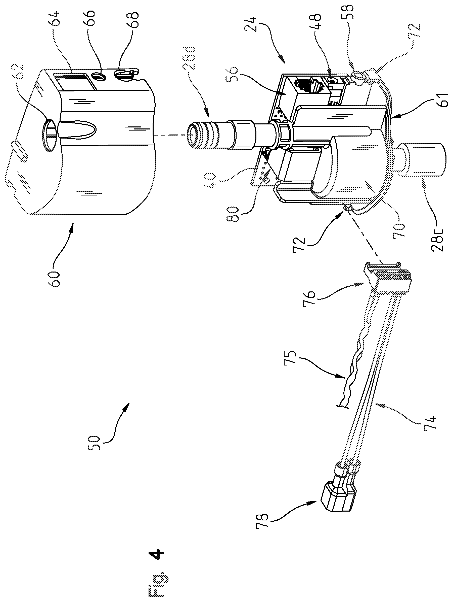Patent US12129632 Figure 4 – Valve assembly for an electronic faucet