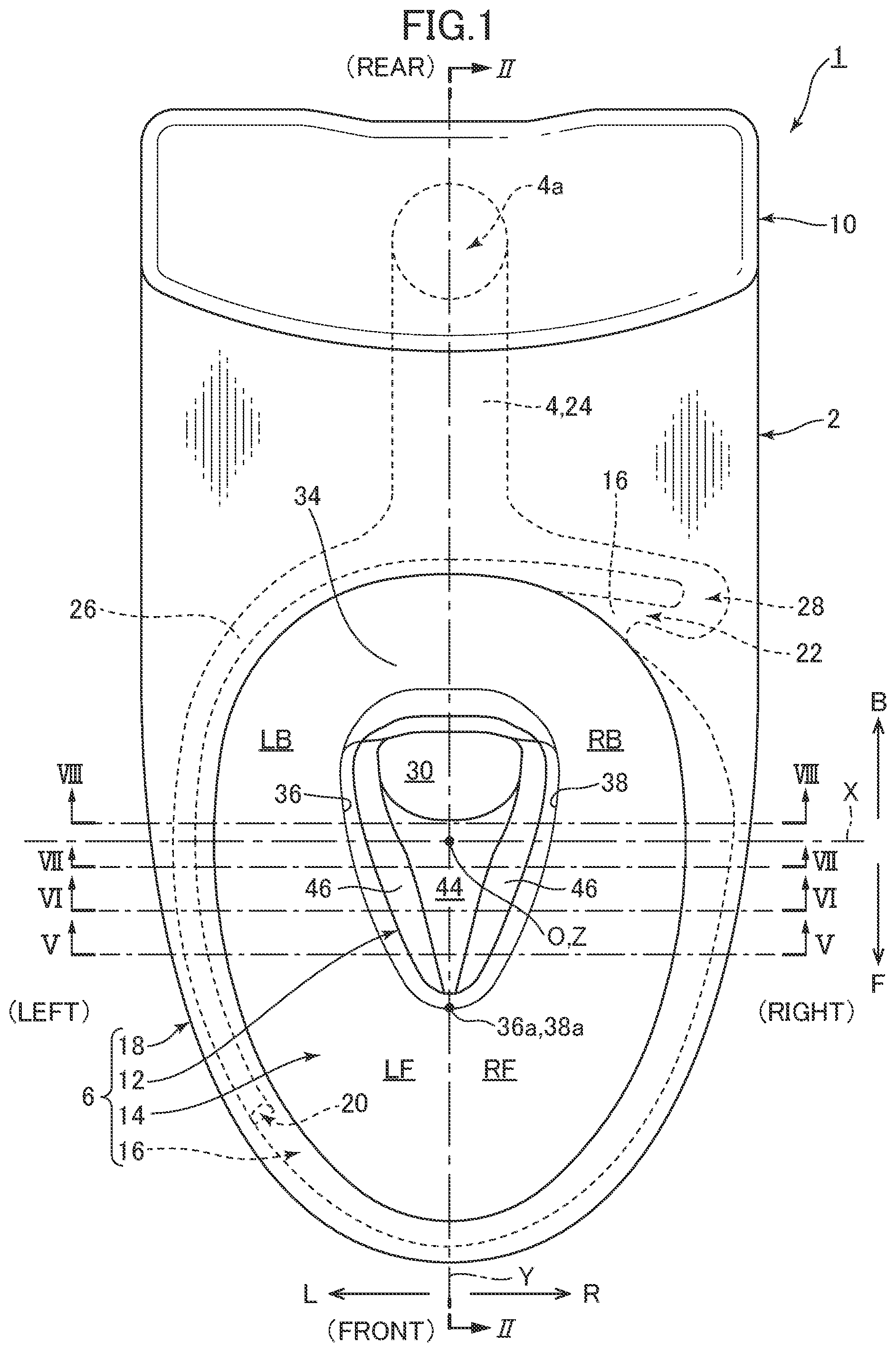 Patent US12129636 Figure 1 – Flush toilet