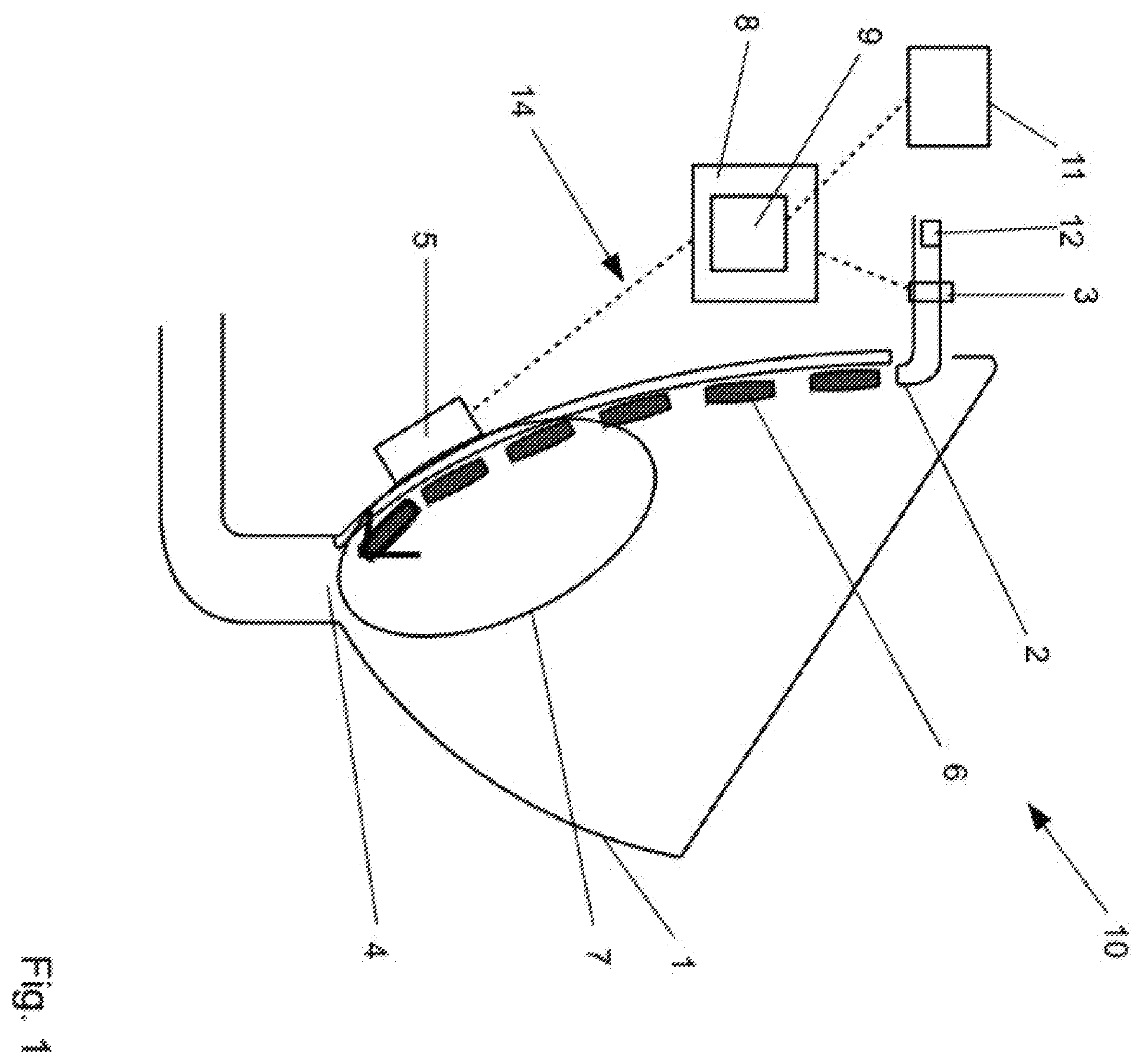 Patent US12129637 Figure 1 – Urinal system, water consumer system having a urinal system, and method for operating a urinal system