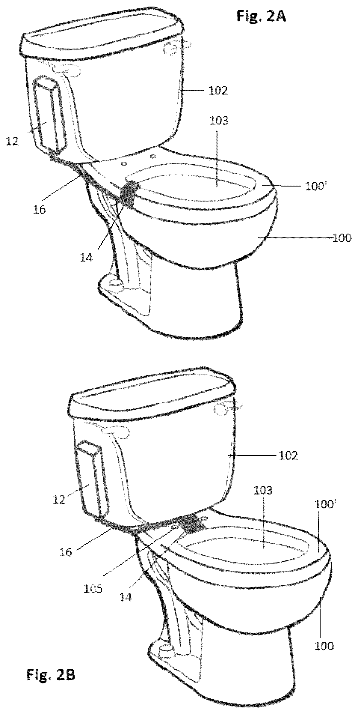 Patent US12129638 Figure 2 – Filtration assembly for reducing malaodors in air and aerosolized waste from toilets