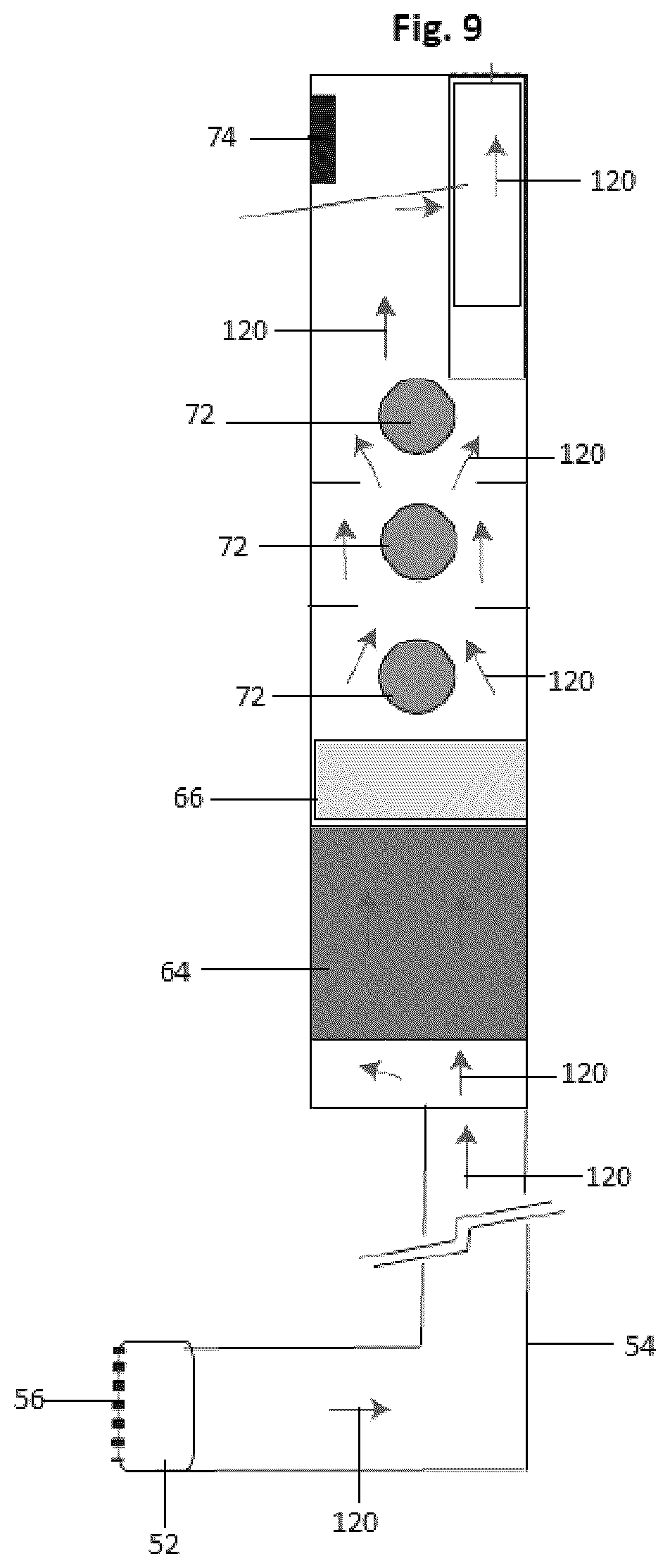 Patent US12129638 Figure 10 – Filtration assembly for reducing malaodors in air and aerosolized waste from toilets