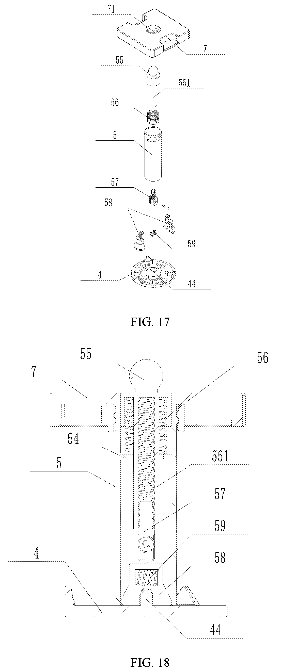 Patent US12129641 Figure 9 – Quick-cleaning drain for quick replacement of cleaning parts