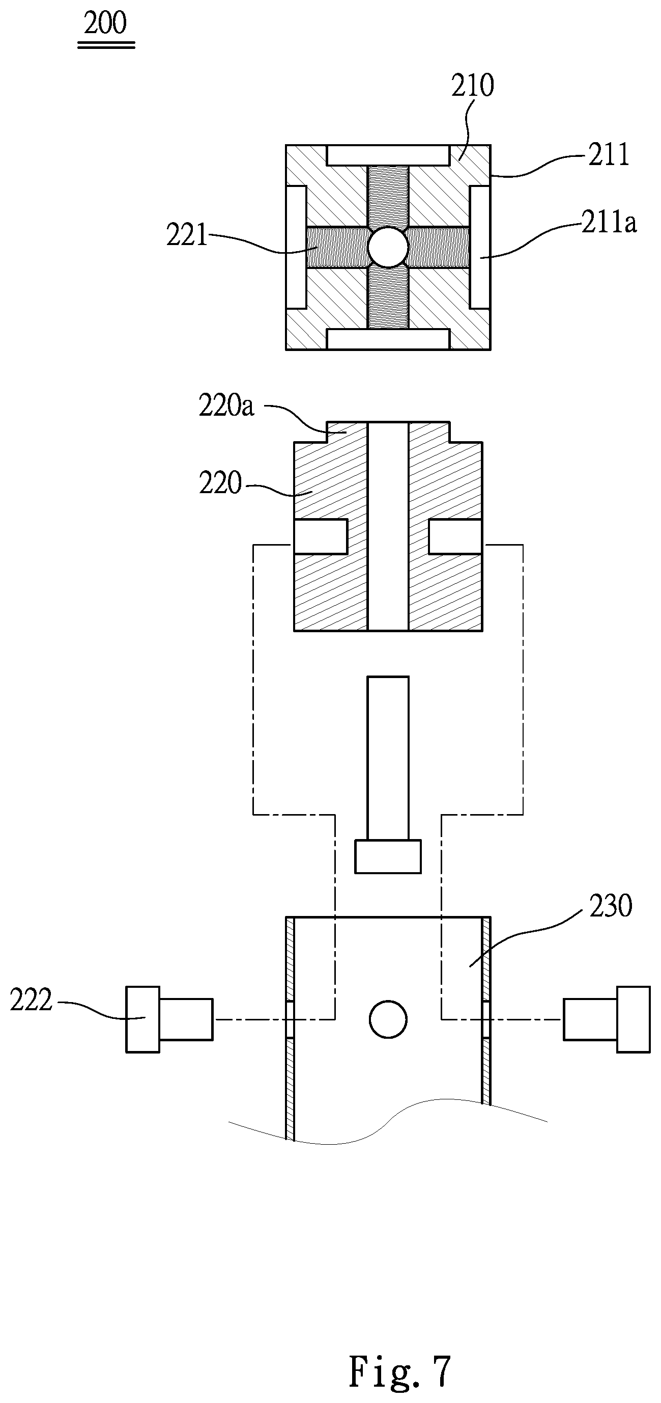 Patent US12129644 Figure 7 – Modular connection device