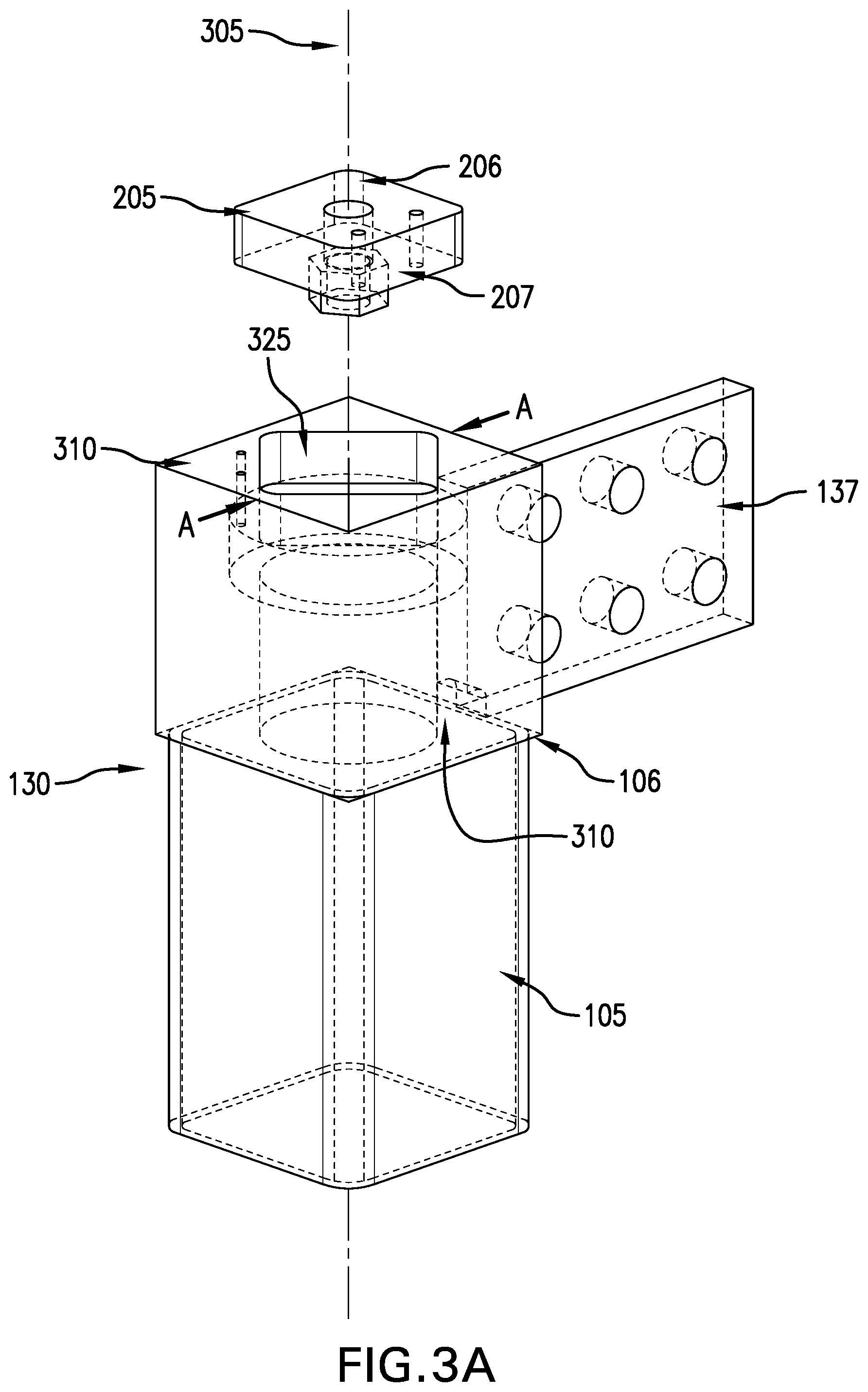 Patent US12129645 Figure 5 – Connection node for modular building structures