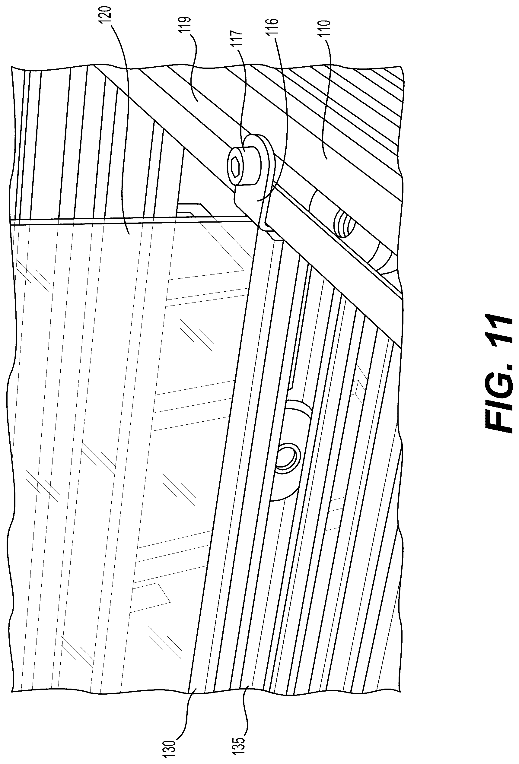 Patent US12129649 Figure 6 – Cascading roof with interdependent roof panel sections