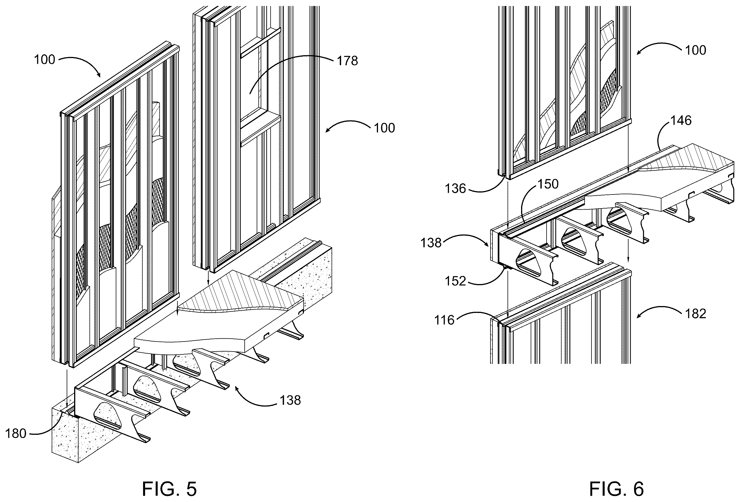 Patent US12129652 Figure 7 – Building system and method utilizing integrated insulation, method to construct wall panel