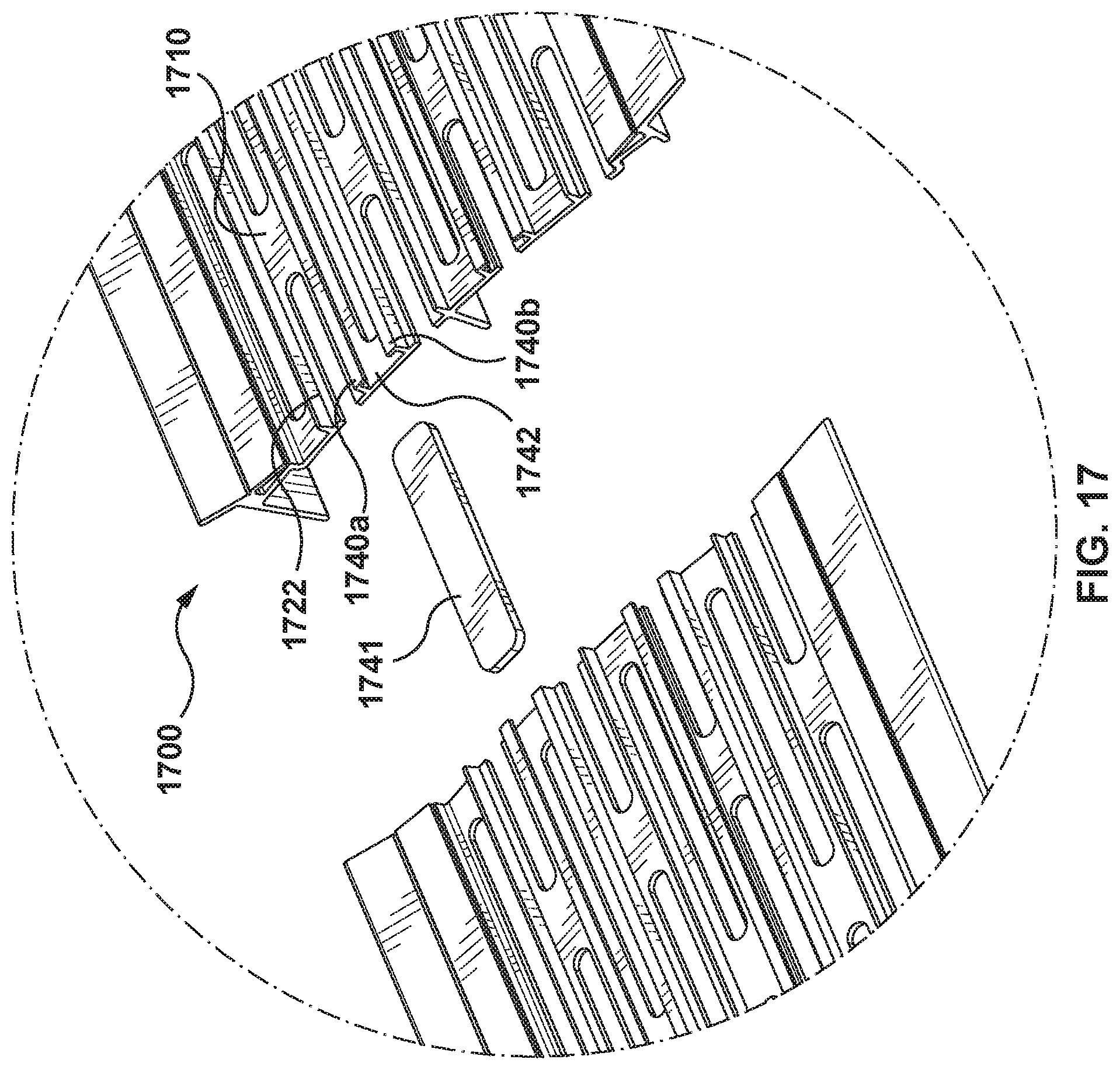 Patent US12129654 Figure 18 – Eavestrough debris guard