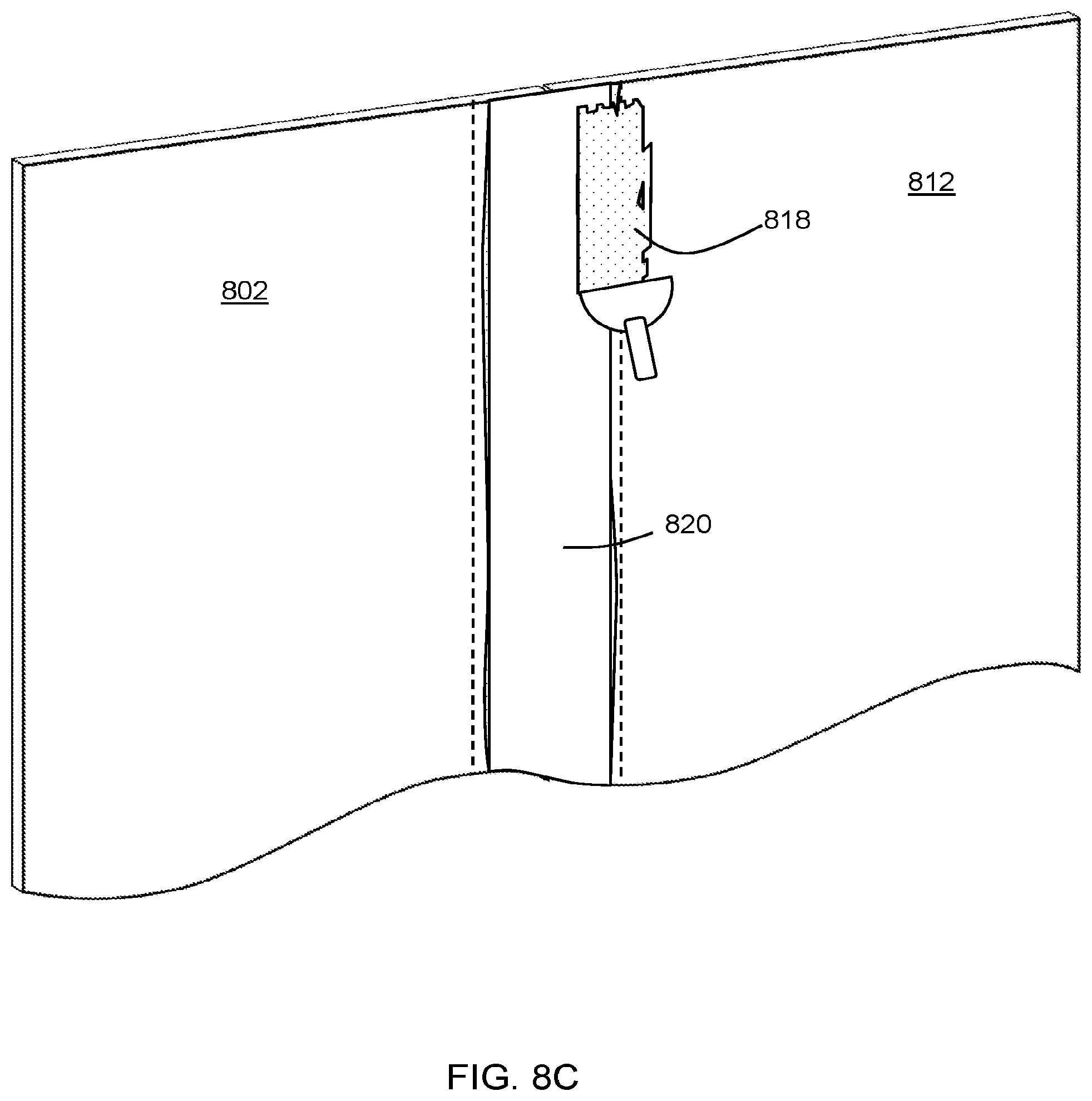 Patent US12129655 Figure 7 – Joint support including adhesive layer, system including joint support, and method of use