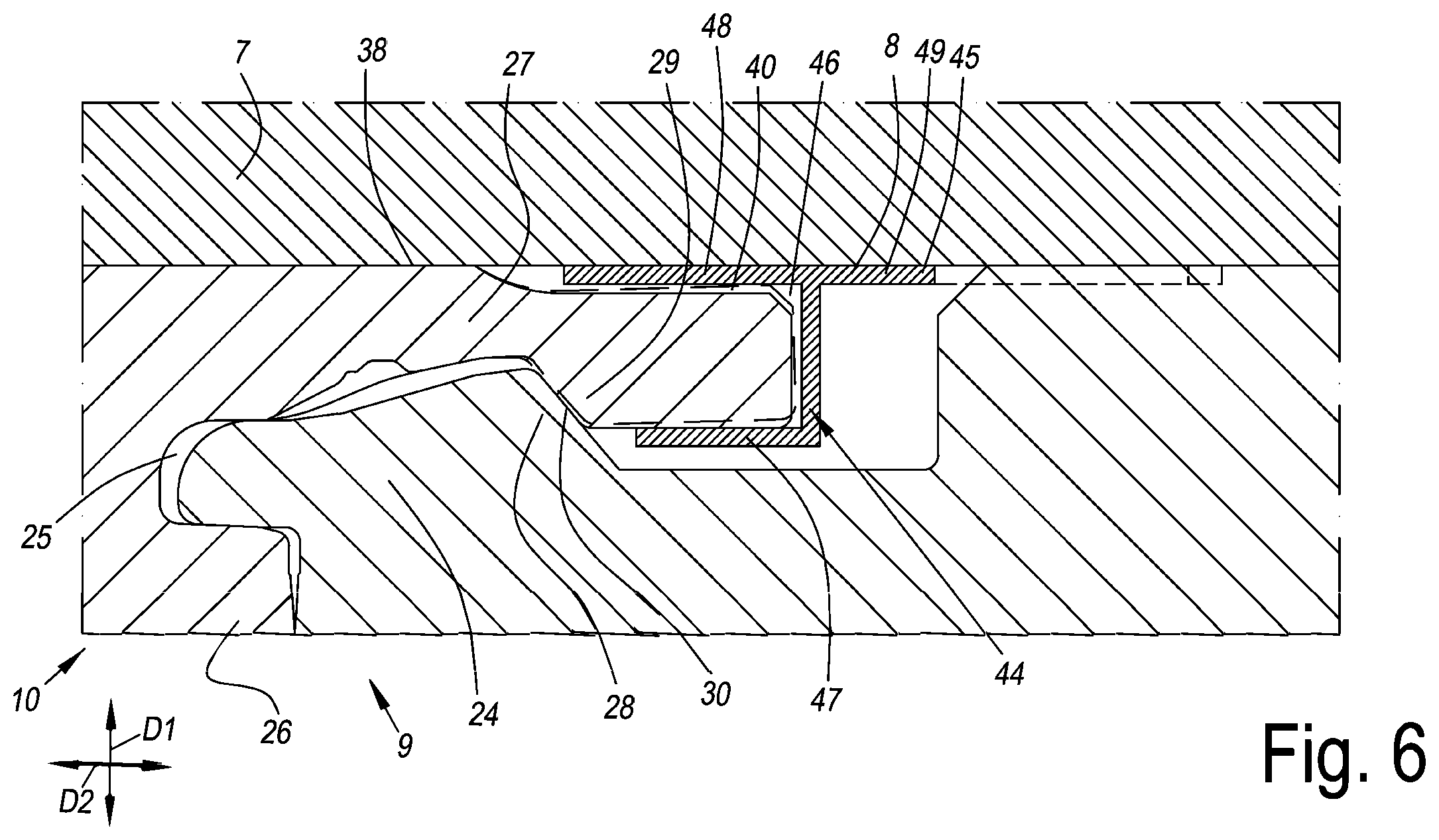 Patent US12129657 Figure 4 – Wall or ceiling panel and wall or ceiling assembly