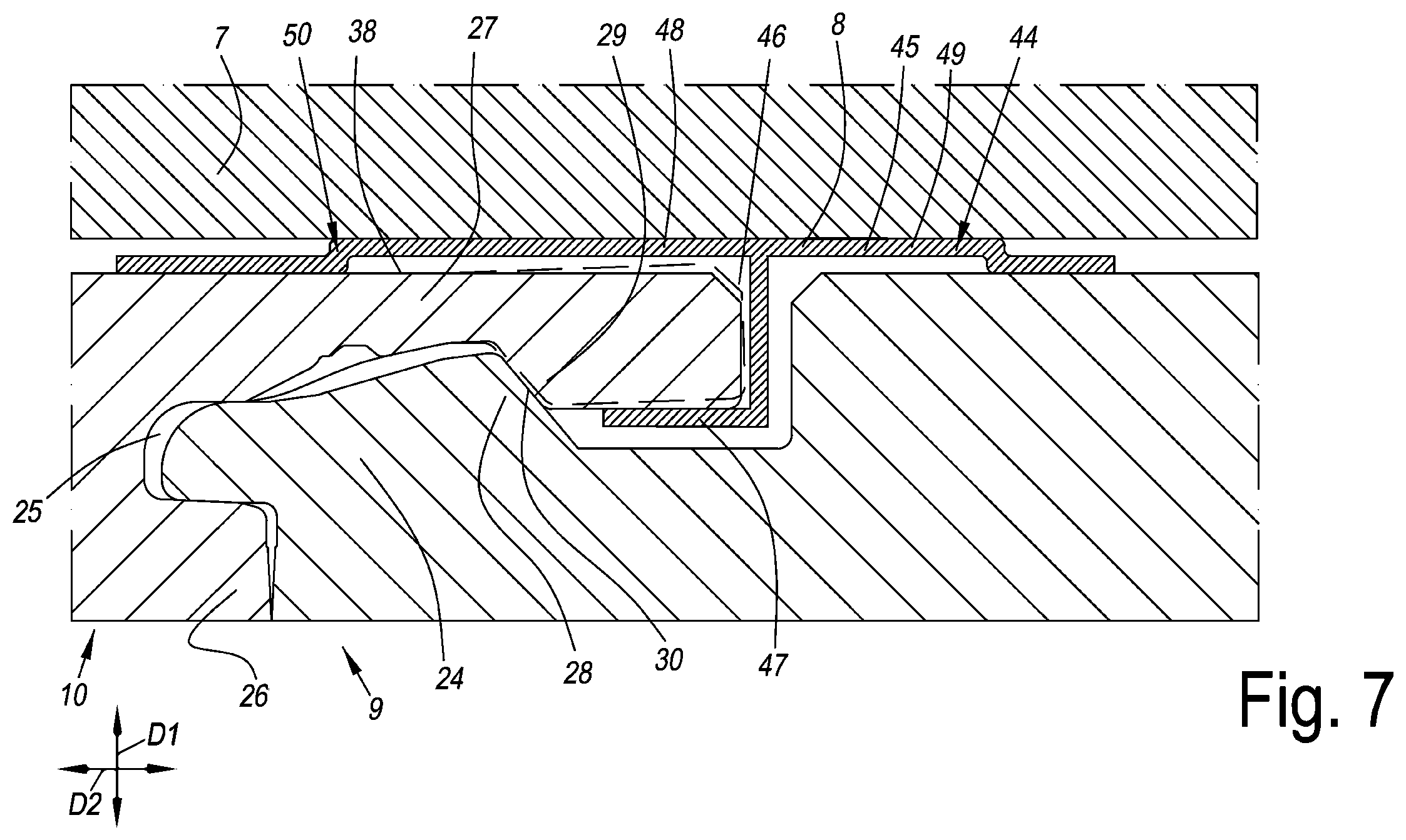 Patent US12129657 Figure 5 – Wall or ceiling panel and wall or ceiling assembly