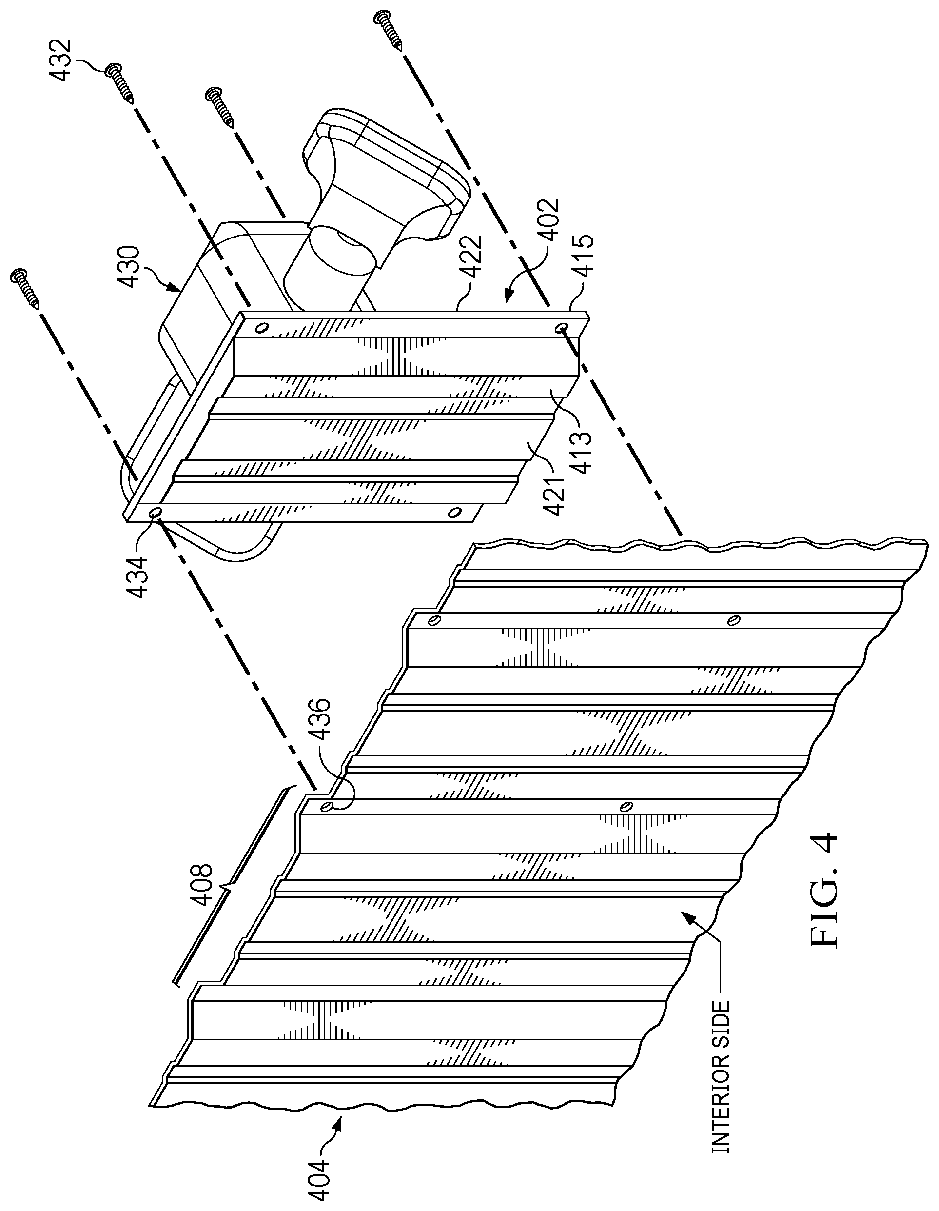 Patent US12129658 Figure 5 – Filler frames for buildings with ridged panels