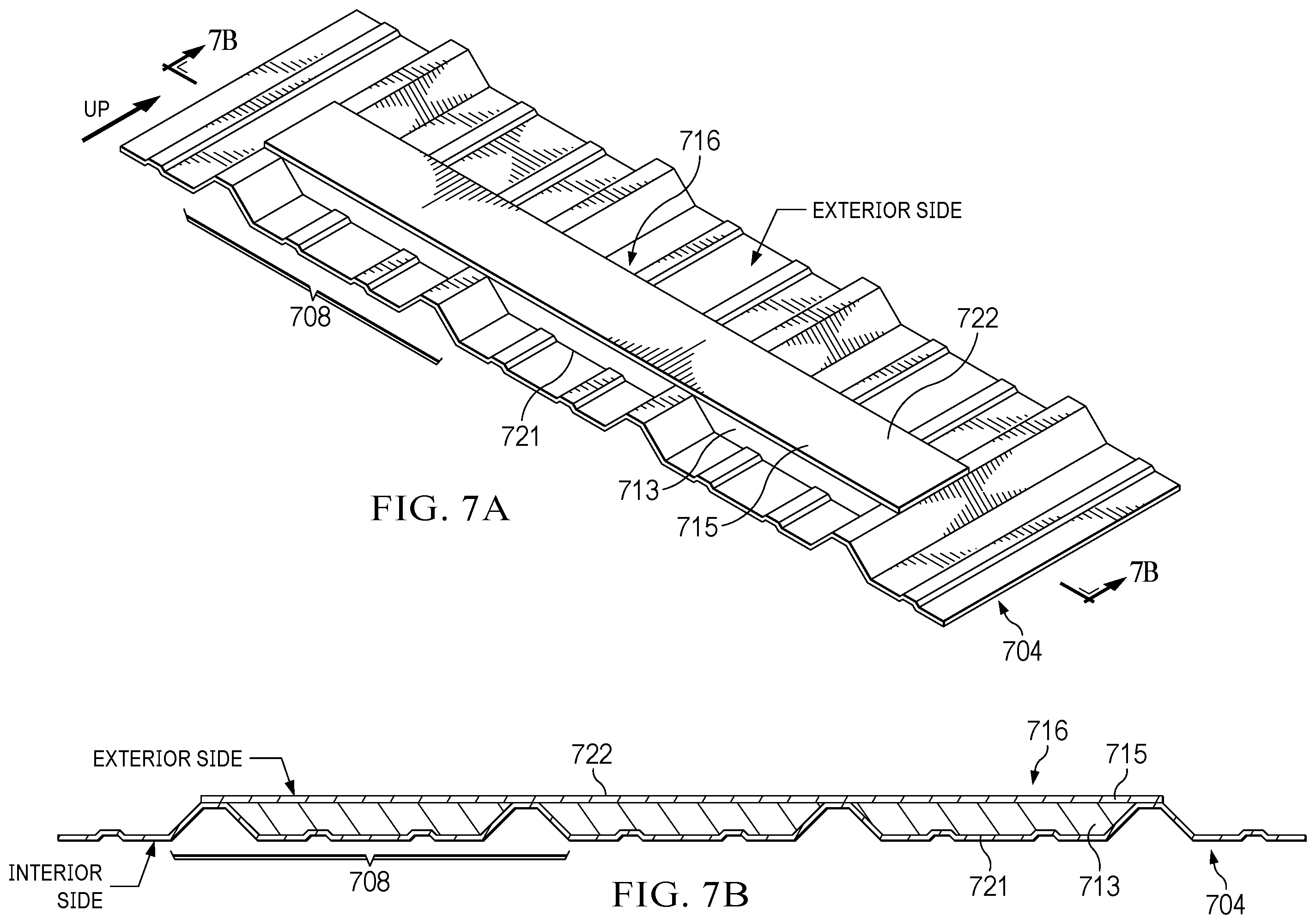 Patent US12129658 Figure 9 – Filler frames for buildings with ridged panels