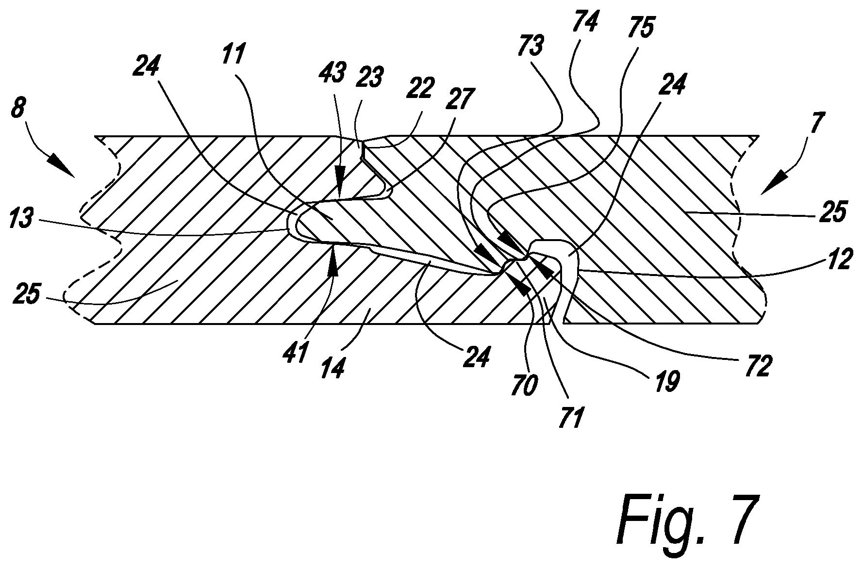 Patent US12129660 Figure 3 – Panel comprising coupling parts
