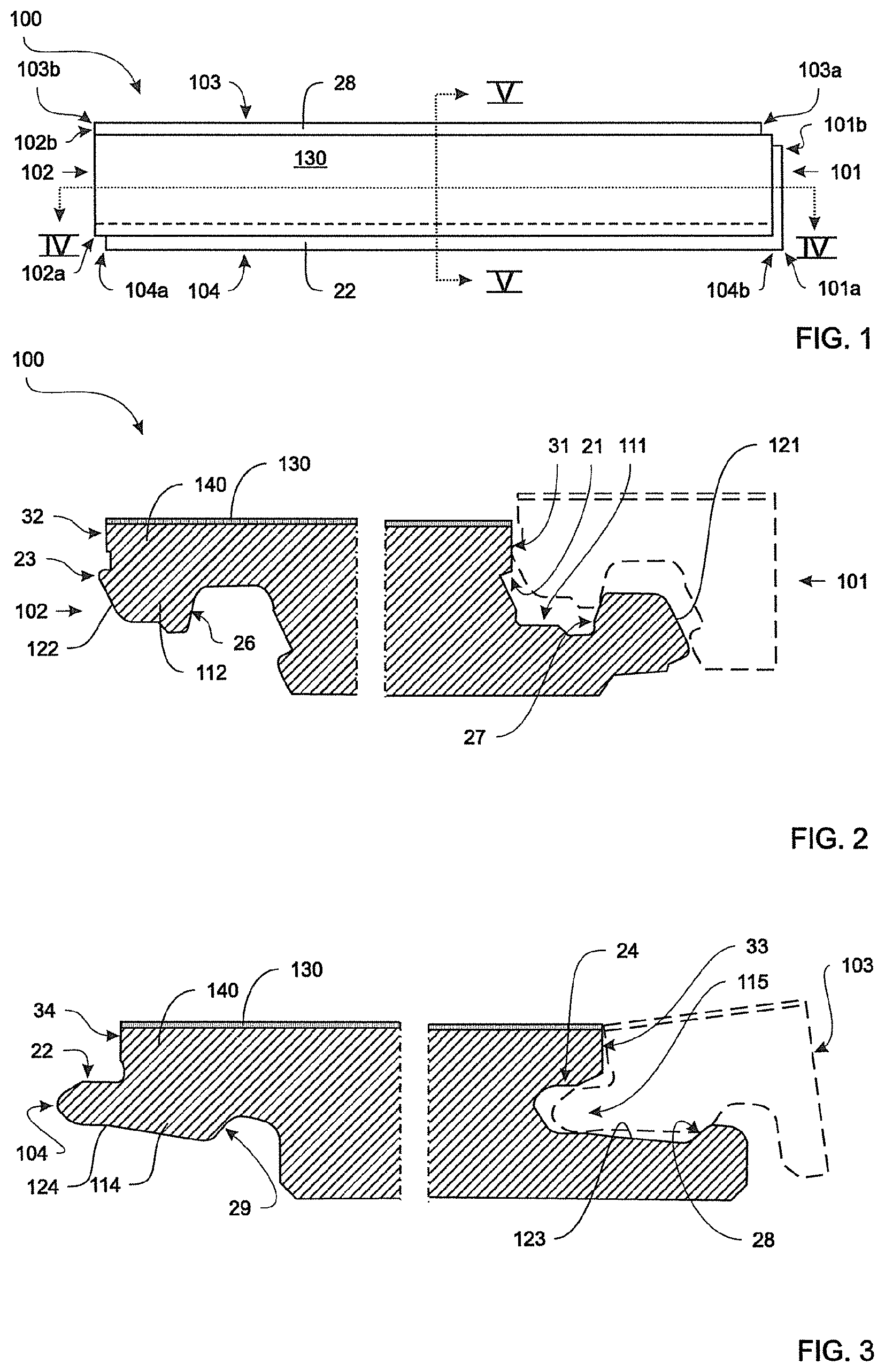 Patent US12129661 Figure 1 – Floor element and method for manufacturing floor elements